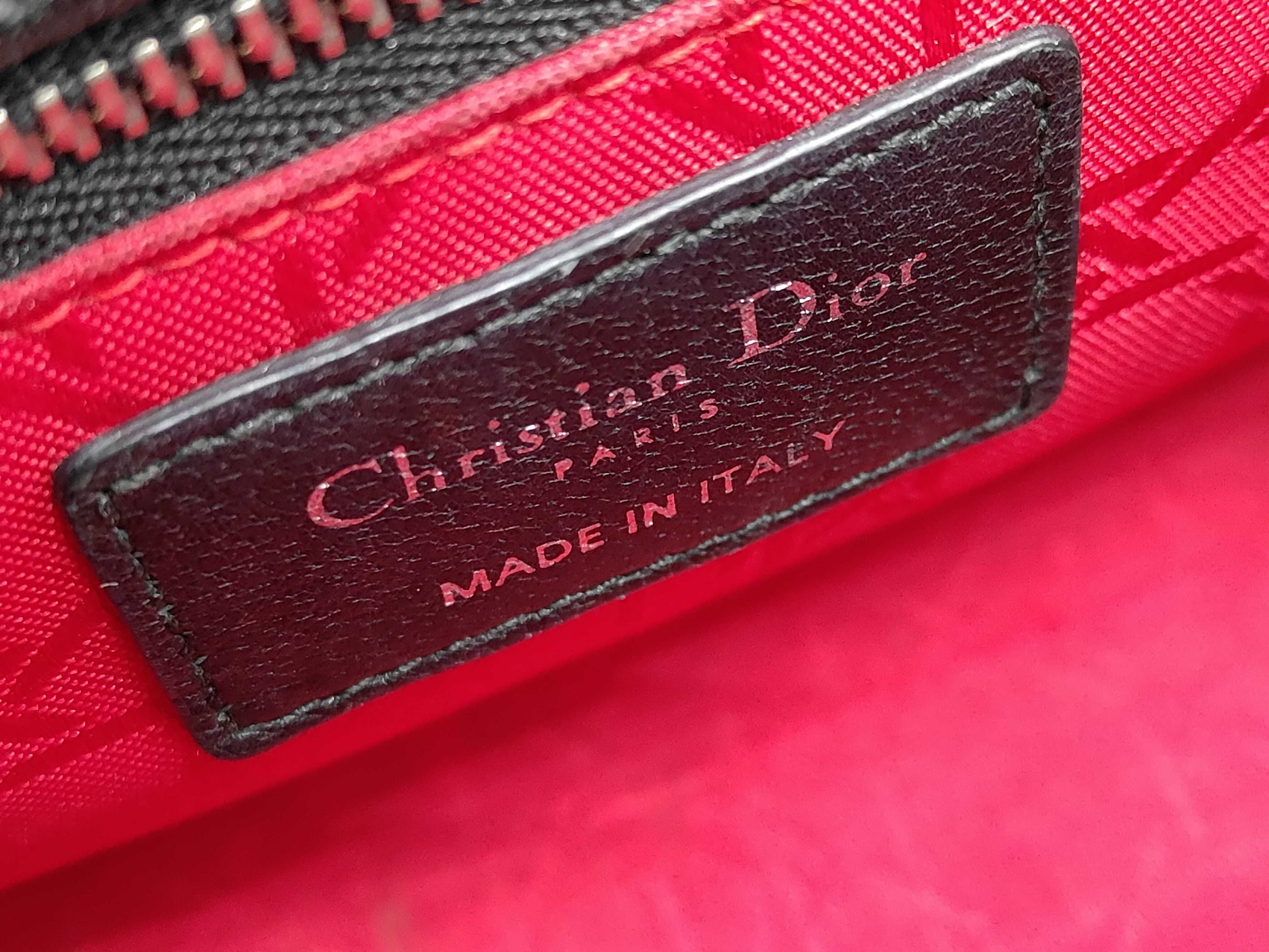 Lady Dior Lamb Cannage Black 2WAY Handbag Bag — view 9