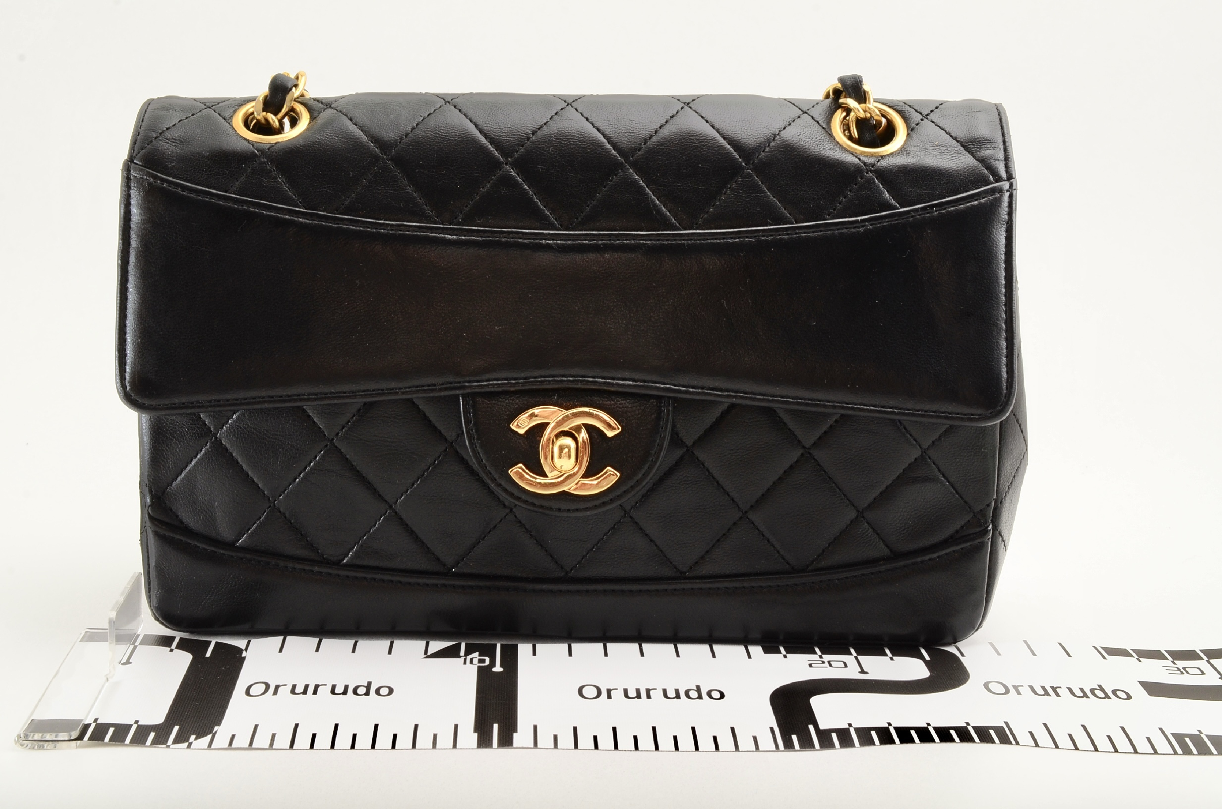 Matelassé Lambskin Chain Shoulder Bag, Seal #1 — view 2
