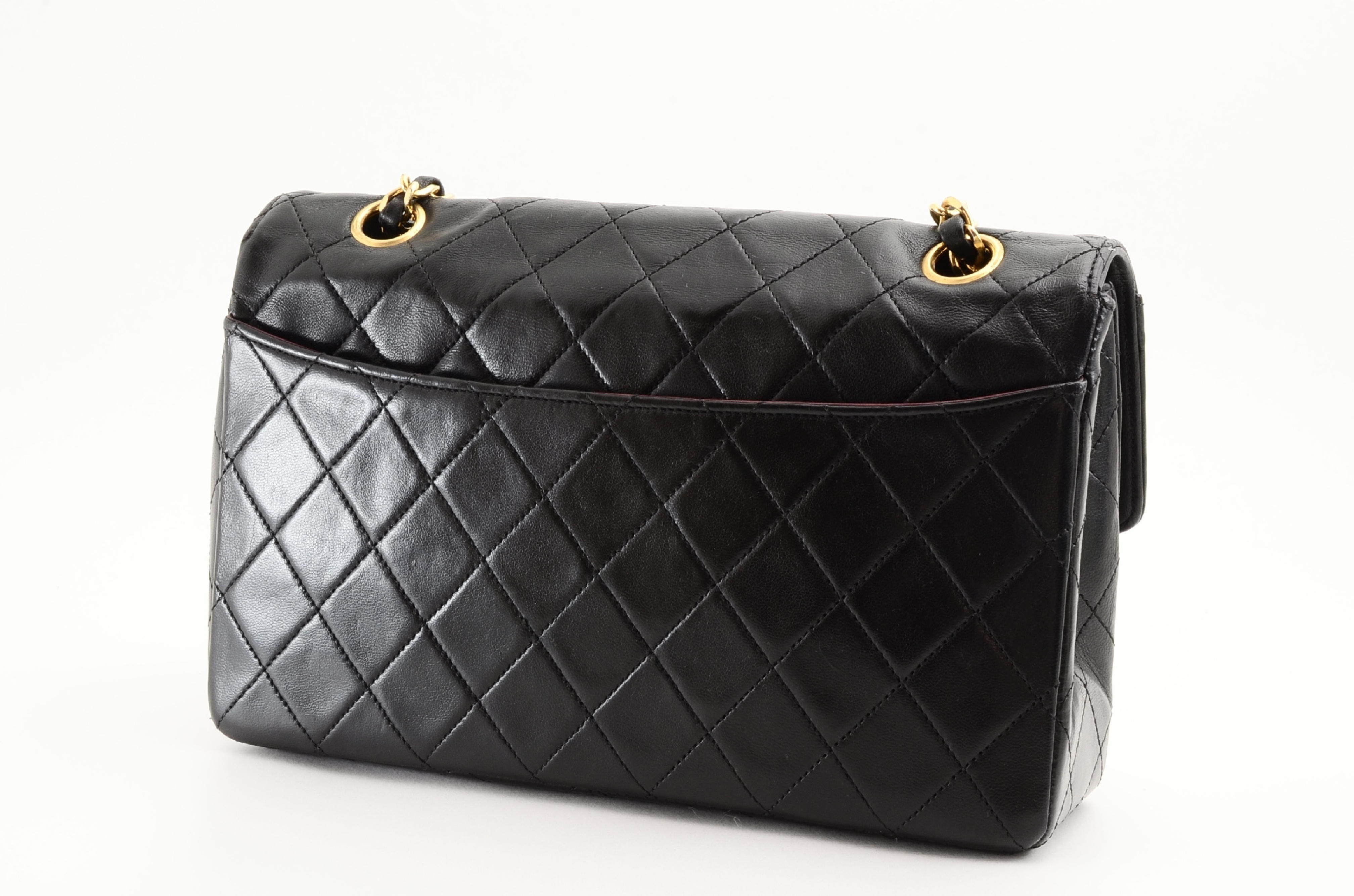 Matelassé Lambskin Chain Shoulder Bag, Seal #1 — view 3