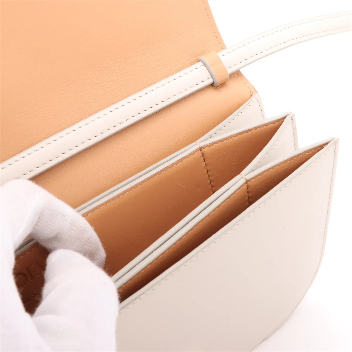 Goya Bag Small Leather Shoulder Bag Beige — view 11