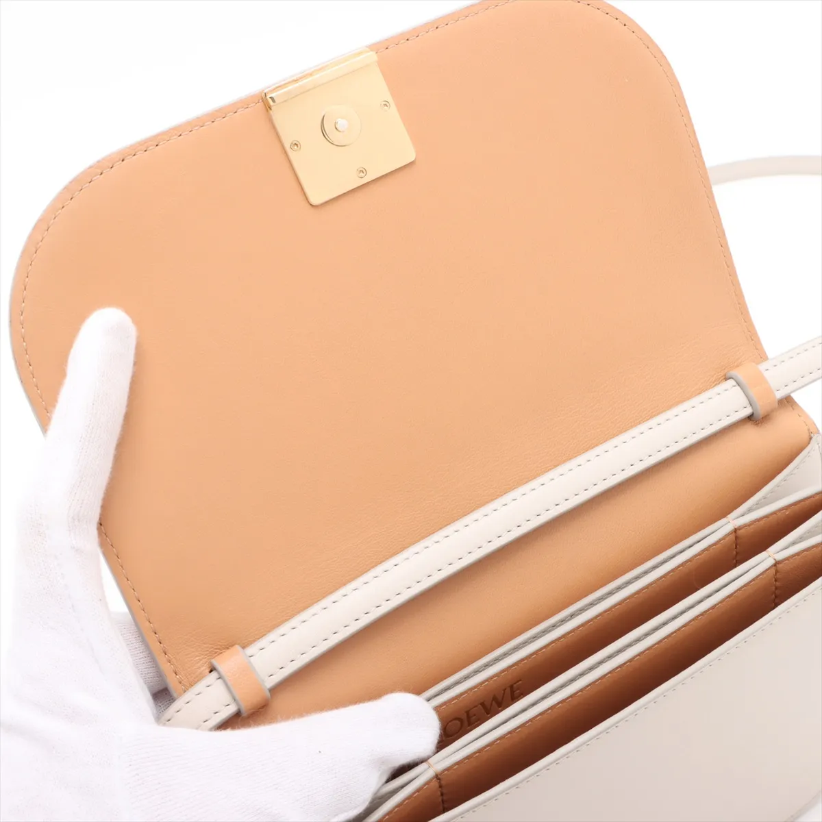 Goya Bag Small Leather Shoulder Bag Beige — view 10