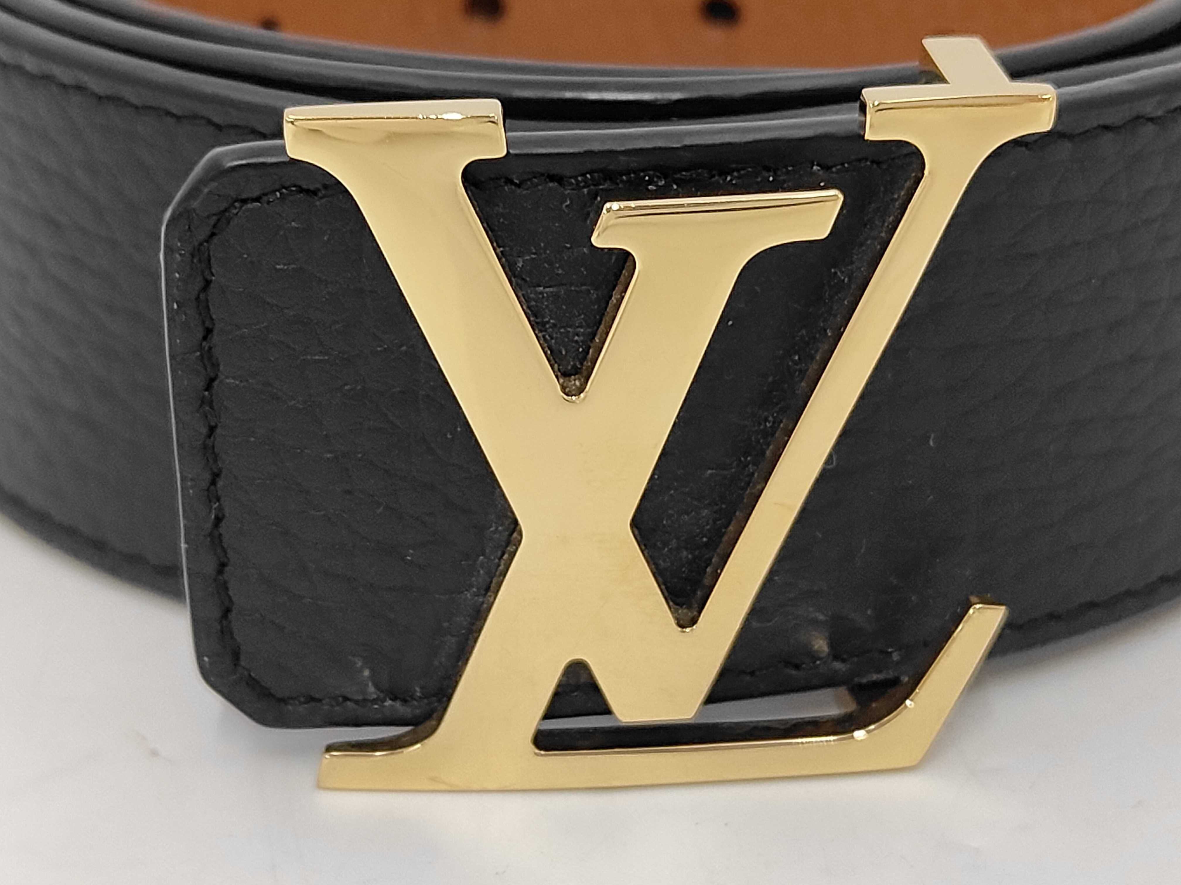 Taurillon Leather Belt, Reversible LV Belt, Size 85/34, Excellent Condition, M9151 Belt — view 2
