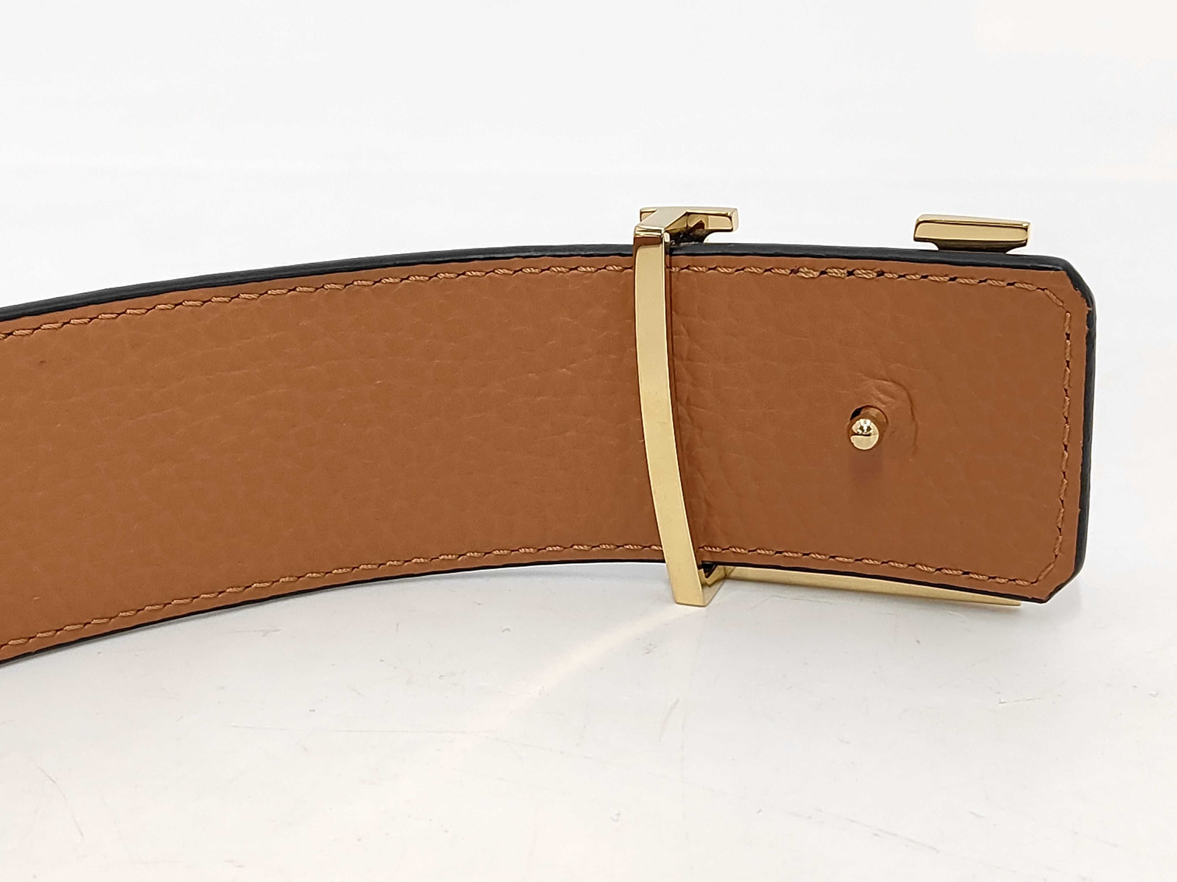 Taurillon Leather Belt, Reversible LV Belt, Size 85/34, Excellent Condition, M9151 Belt — view 5