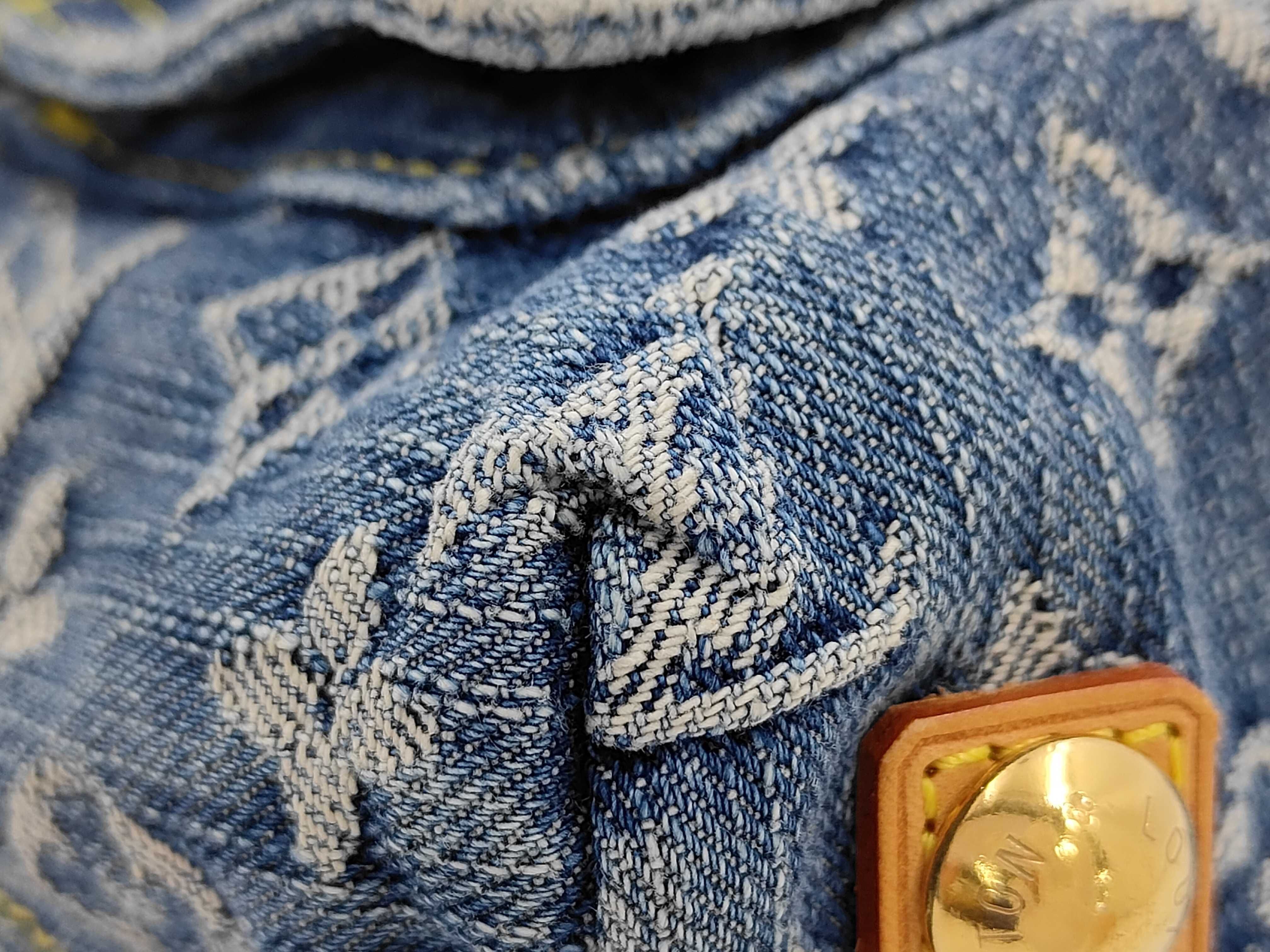 Monogram Denim Baggy PM Handbag Shoulder Bag — view 4