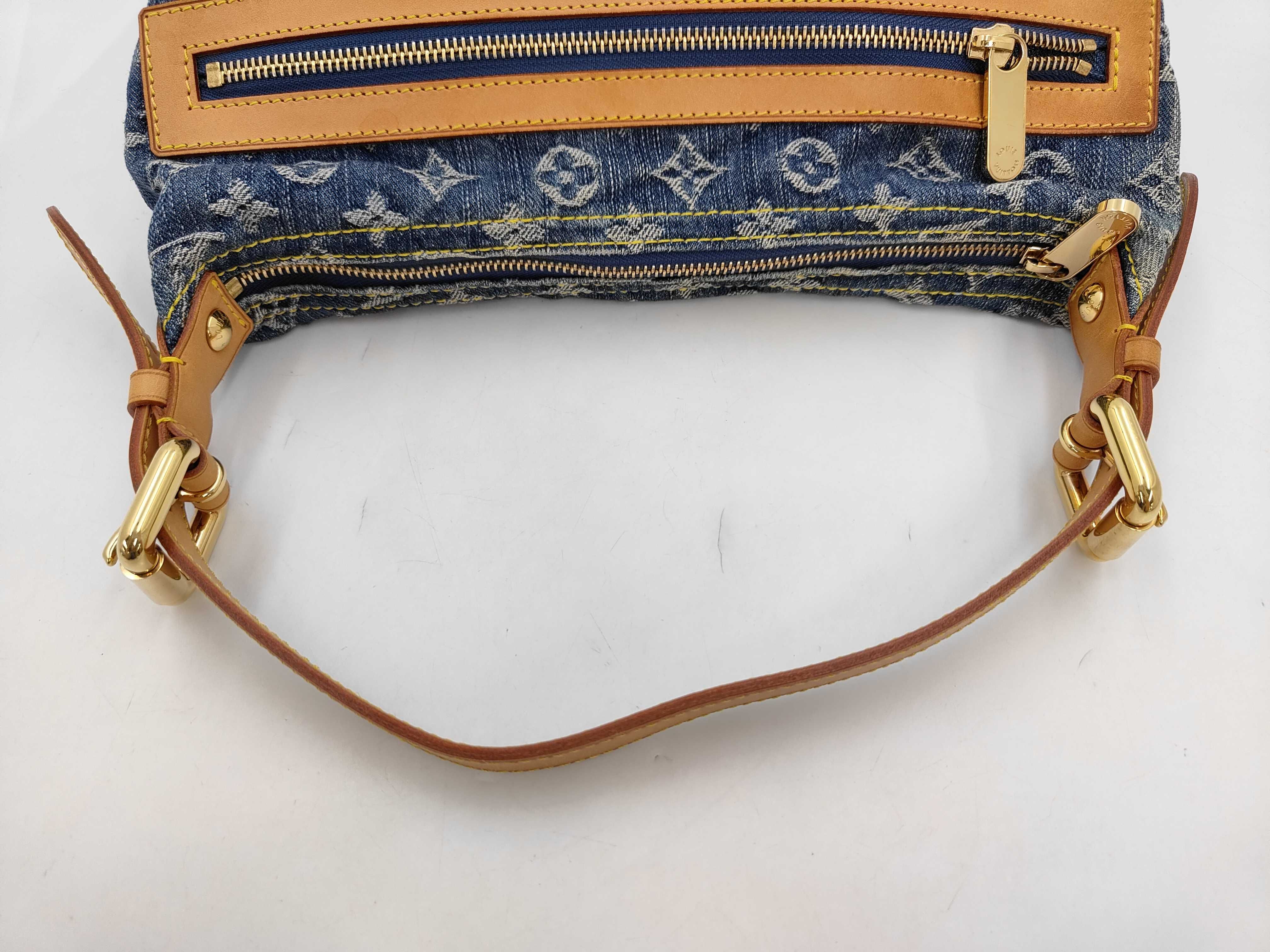 Monogram Denim Baggy PM Handbag Shoulder Bag — view 5