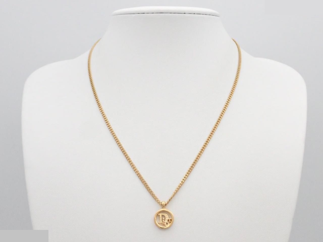 Circle Logo Necklace, Gold Plated, Chain approx. 44cm — view 3