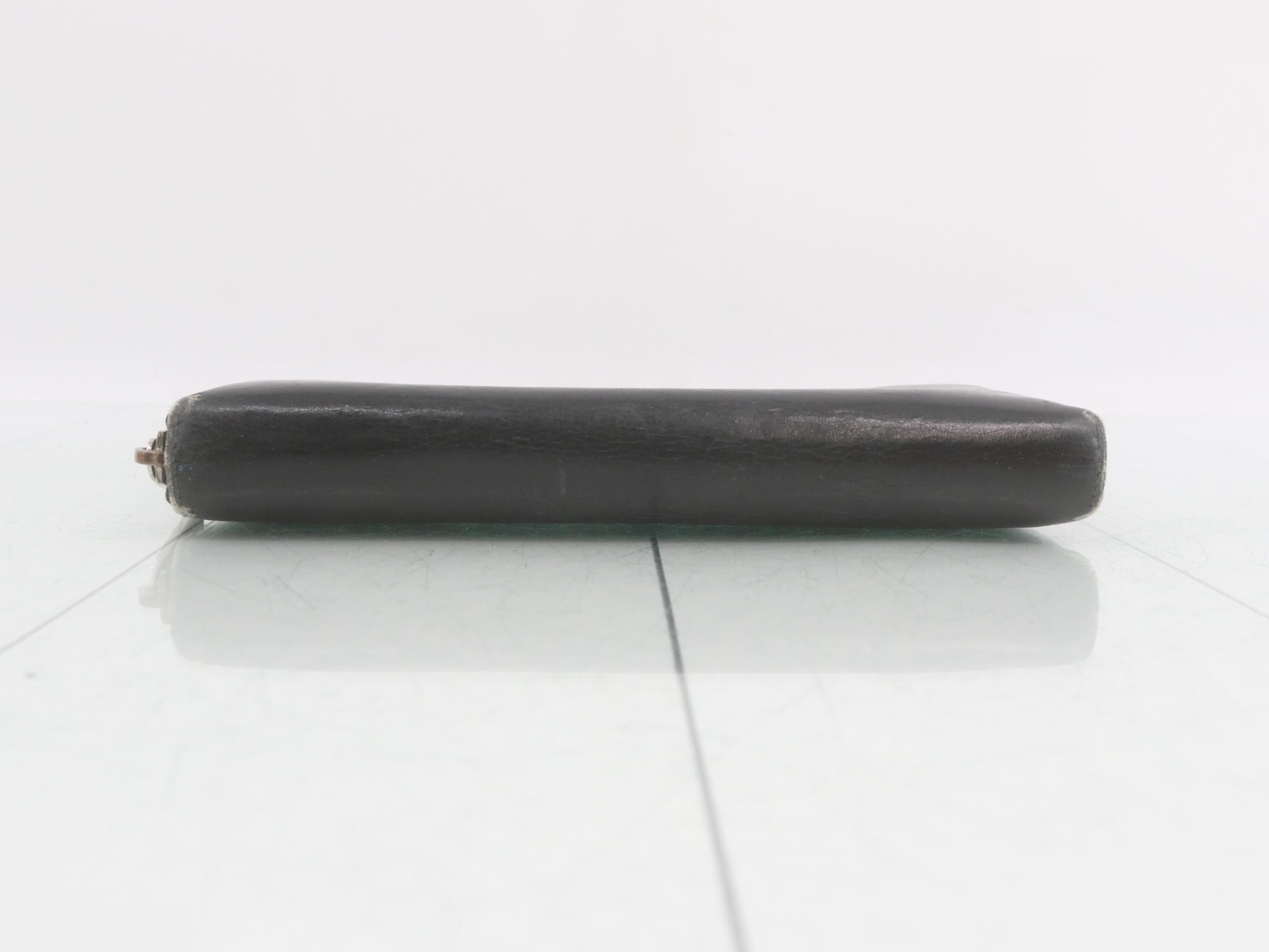 Leather Coco Mark Round Zipper Long Wallet — view 4