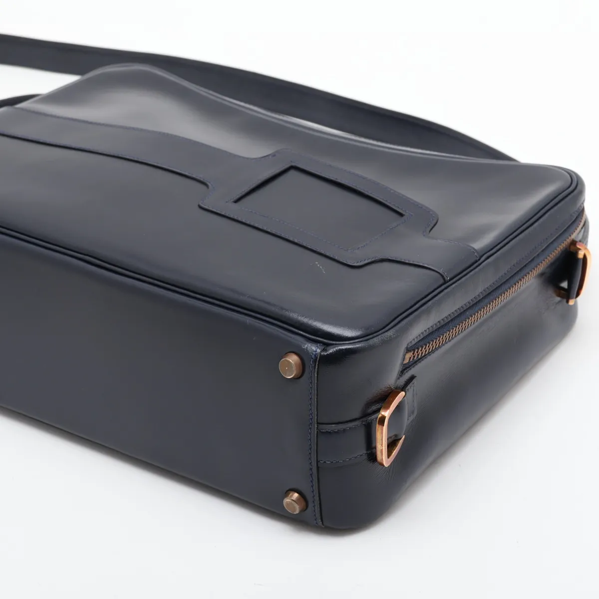 Vintage Box Calf Leather, Blue Indigo, Gold Hardware D: 1974 — view 3