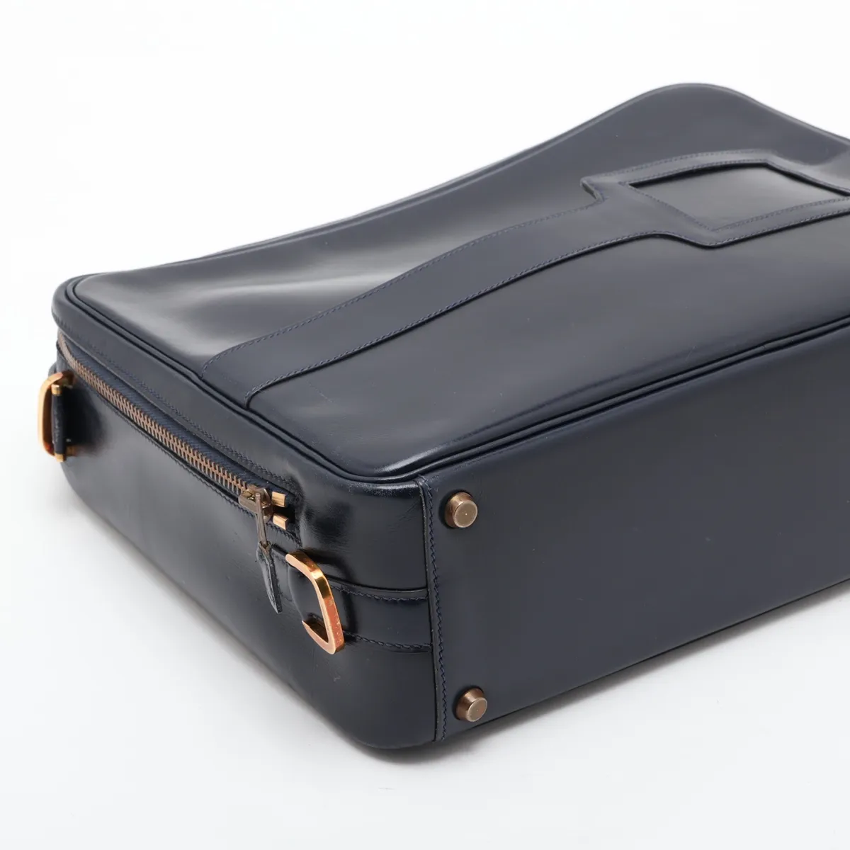 Vintage Box Calf Leather, Blue Indigo, Gold Hardware D: 1974 — view 4