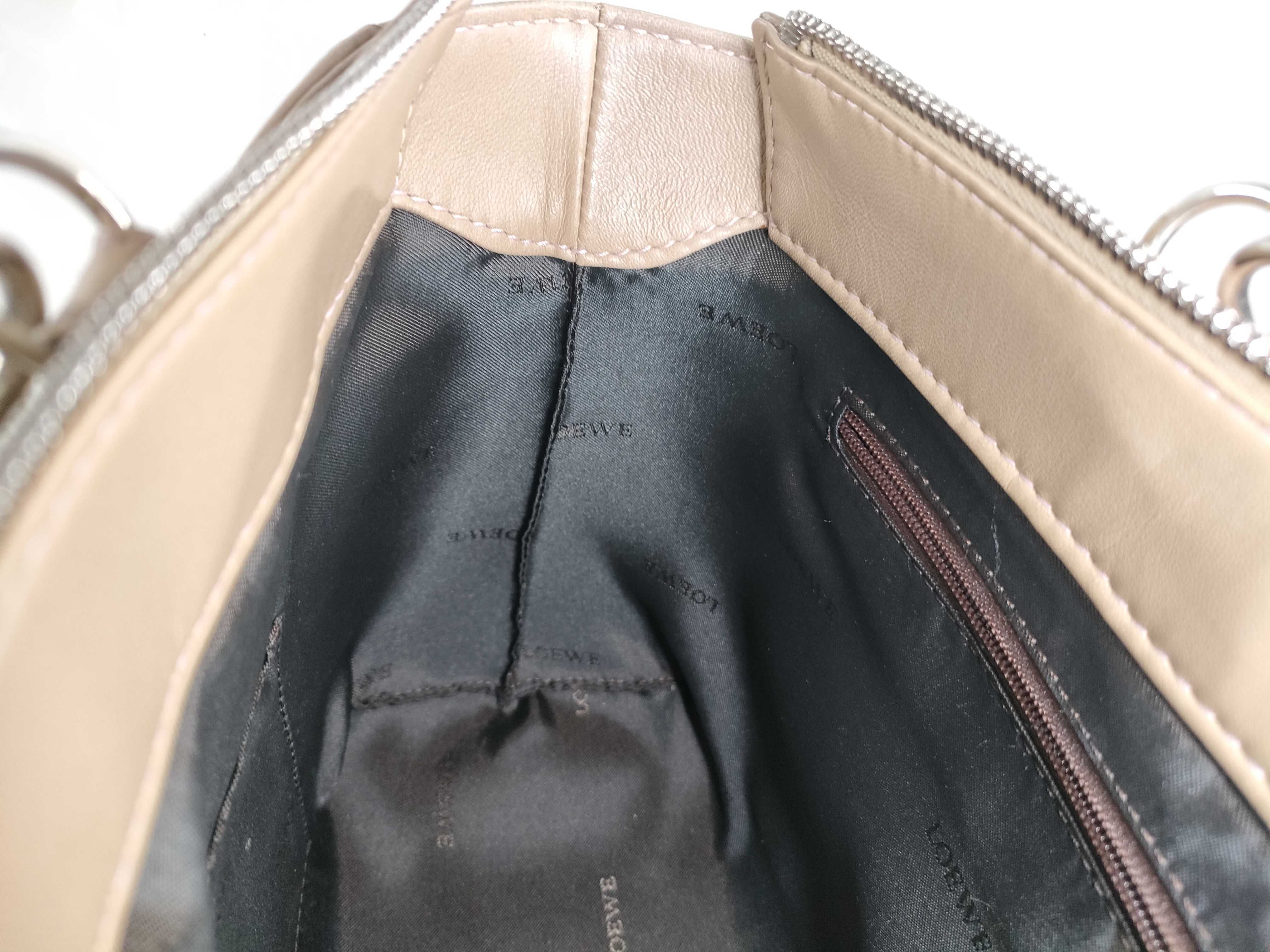 Anagram Nappa Leather Handbag, Beige — view 11