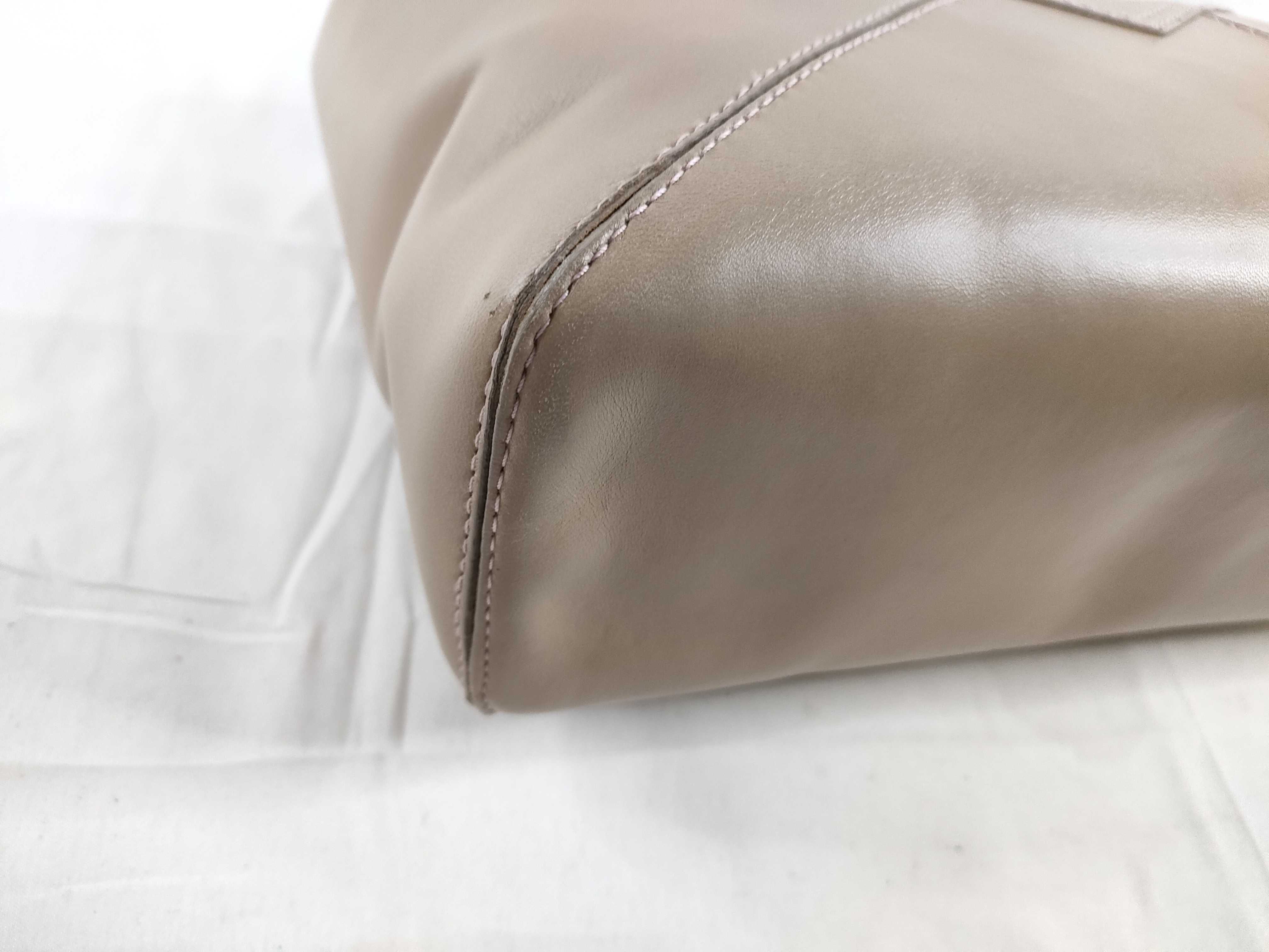 Anagram Nappa Leather Handbag, Beige — view 3