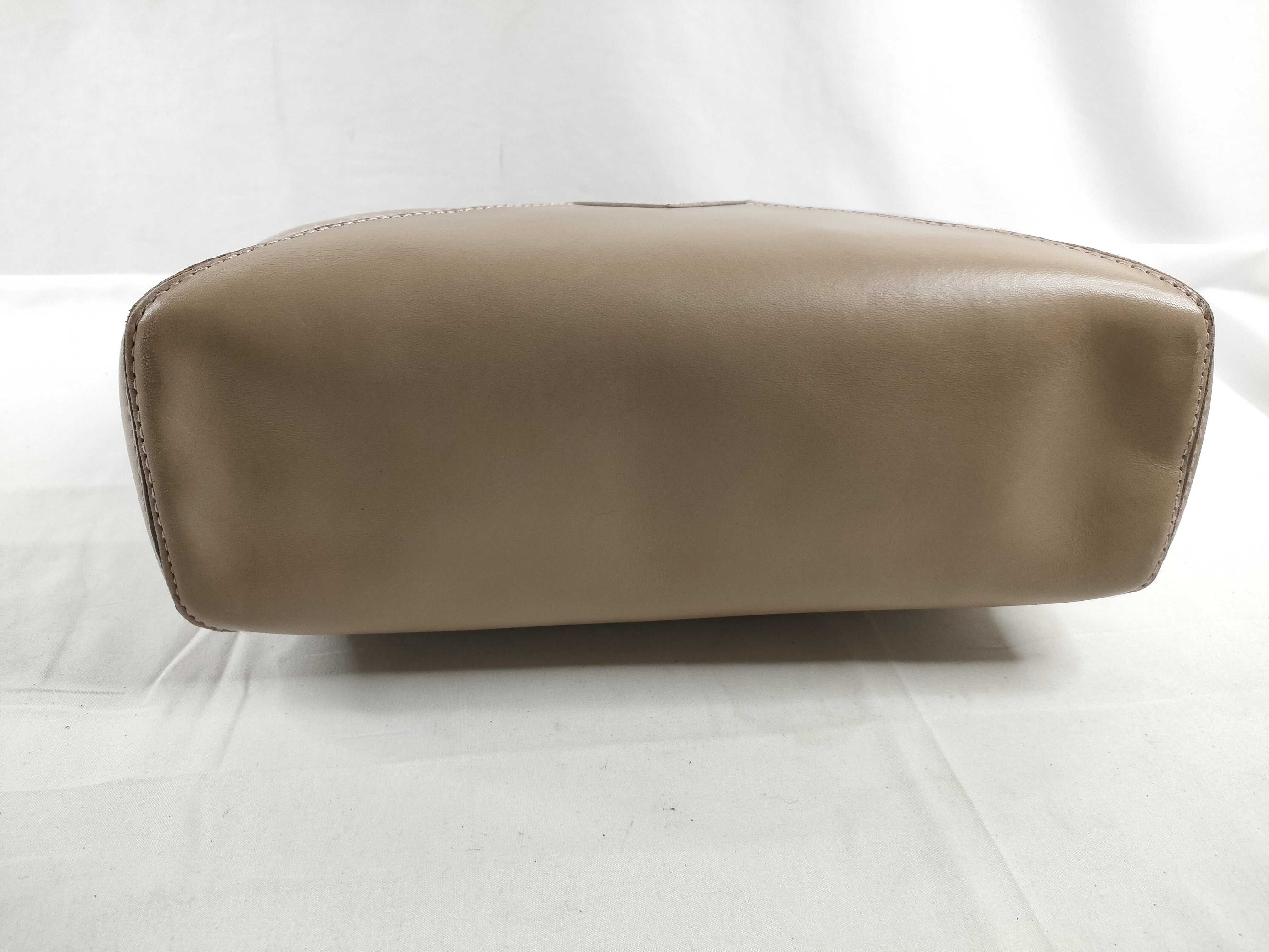 Anagram Nappa Leather Handbag, Beige — view 4
