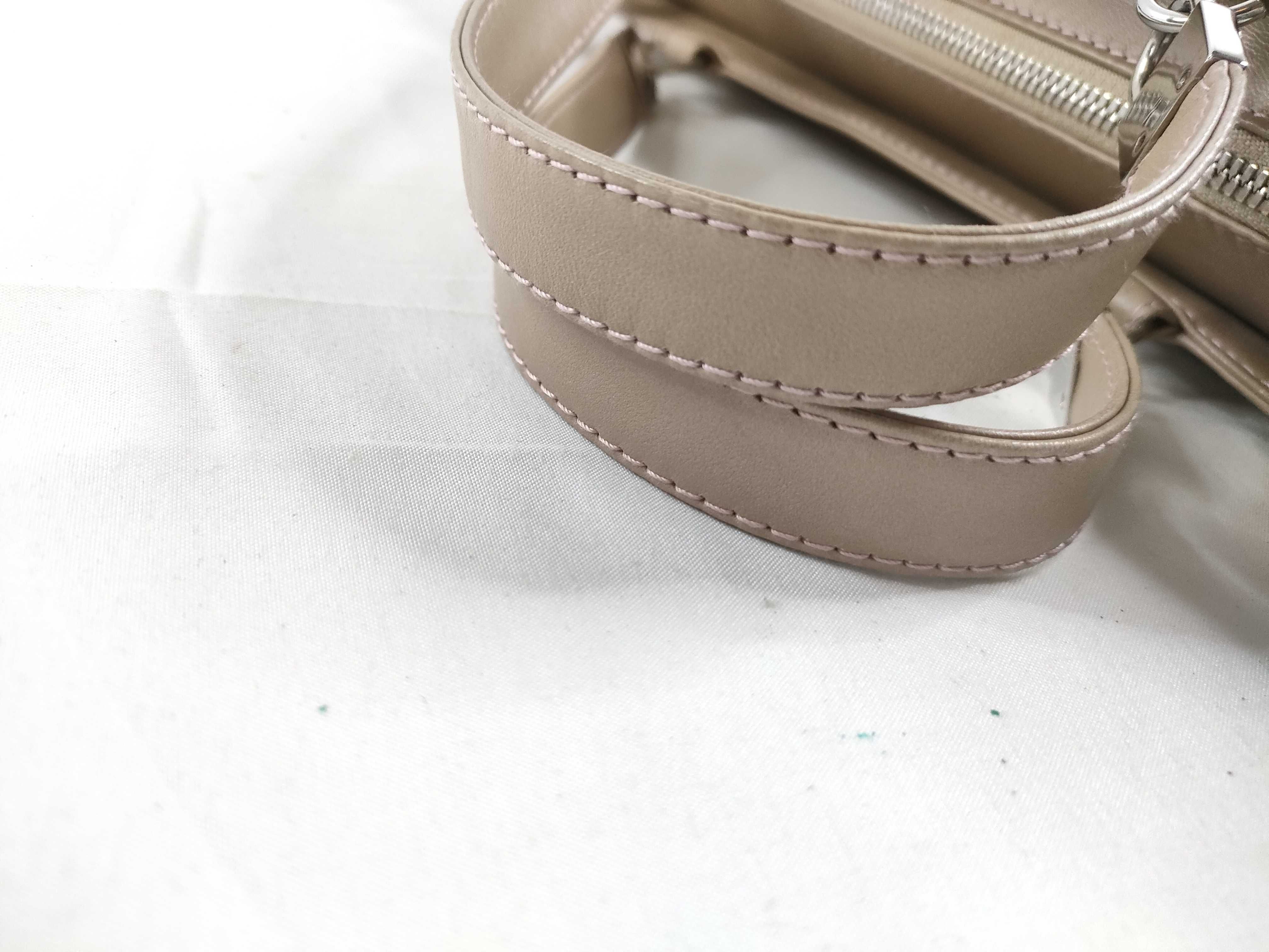 Anagram Nappa Leather Handbag, Beige — view 7