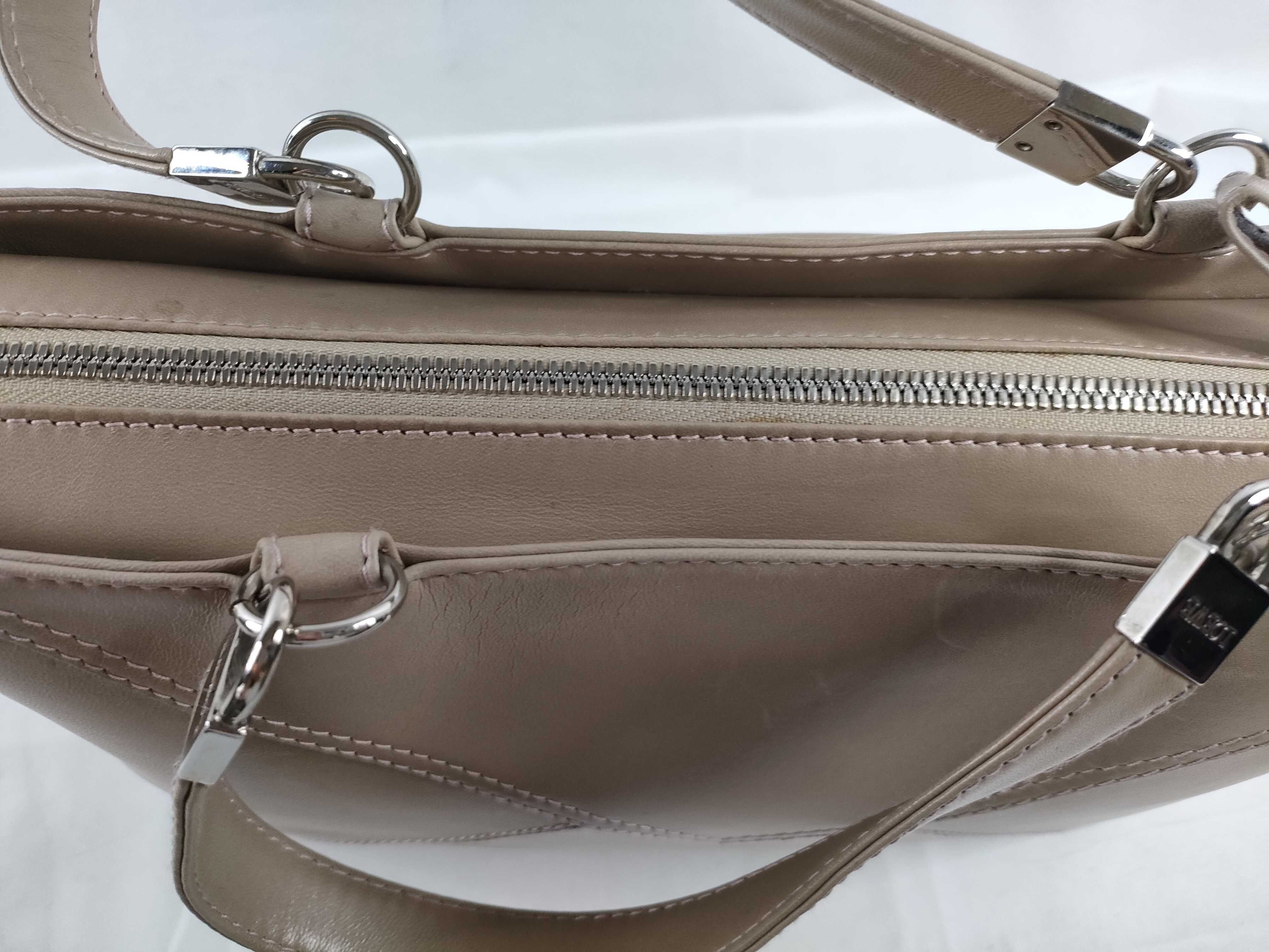 Anagram Nappa Leather Handbag, Beige — view 9