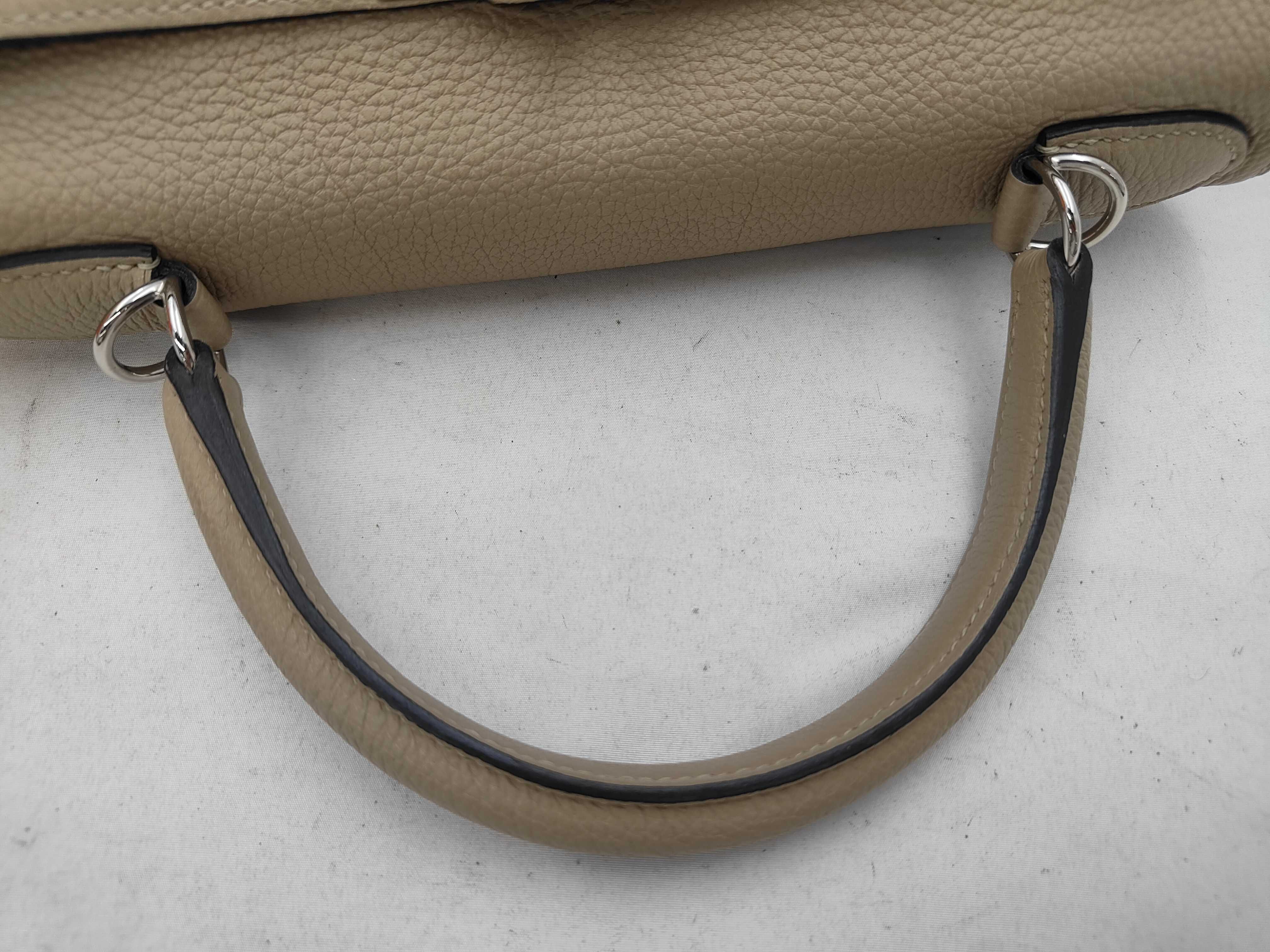 Kelly 28 Togo Leather Handbag with Silver Hardware — view 3