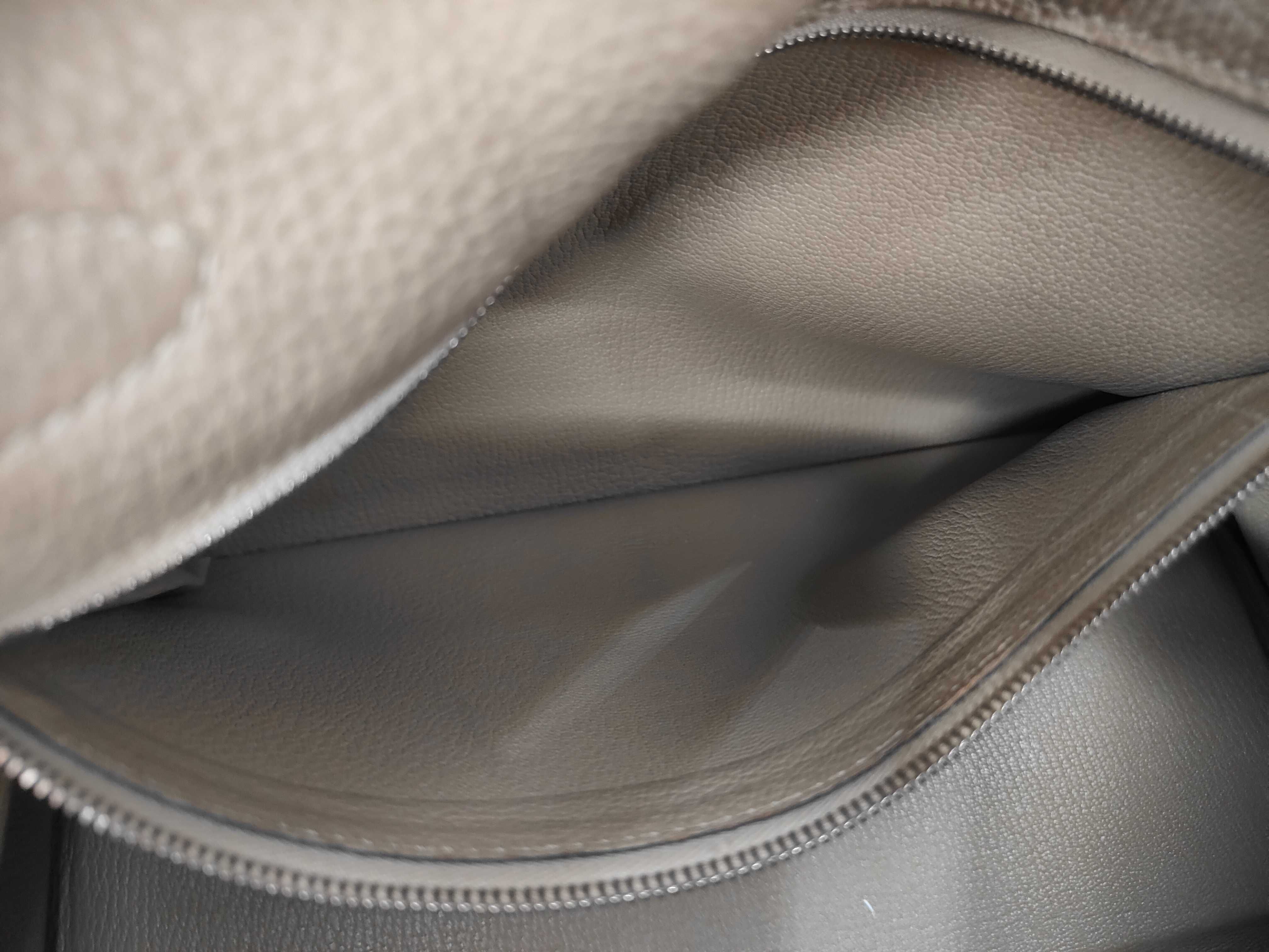 Kelly 28 Togo Leather Handbag with Silver Hardware — view 9