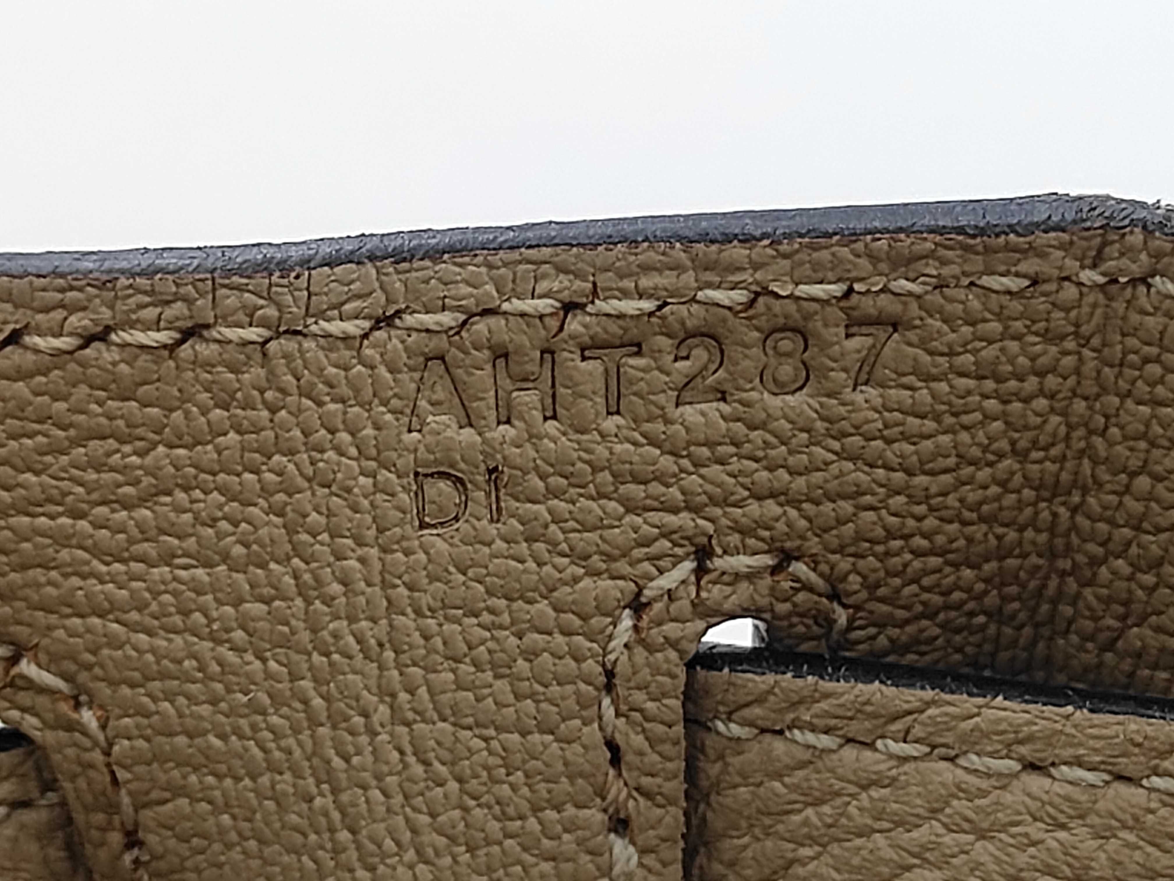 Kelly 28 Togo Leather Handbag with Silver Hardware — view 10