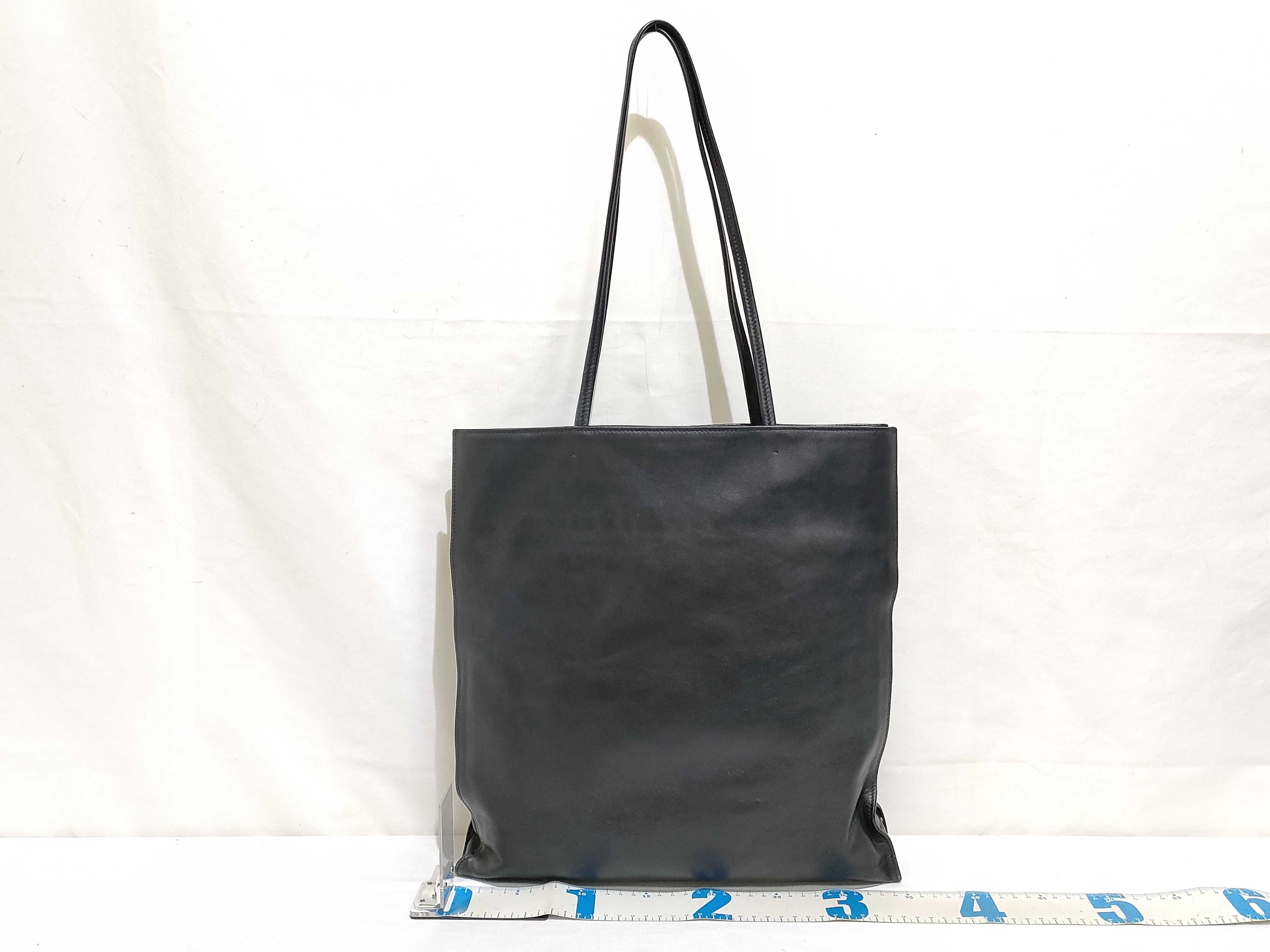 KR- Leather Tote Bag Black 1BG429 Tote Bag — view 2