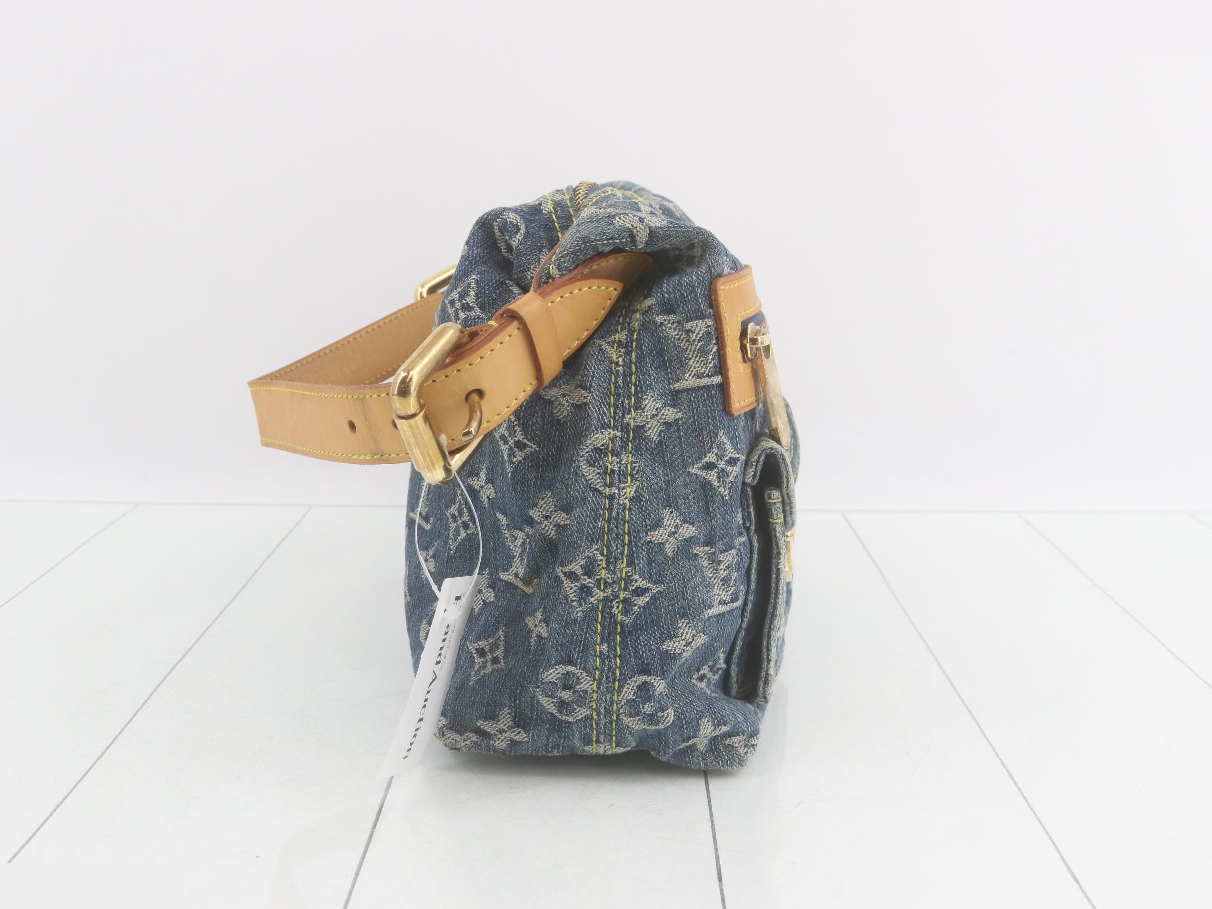 Baggy Denim Monogram Handbag — view 4