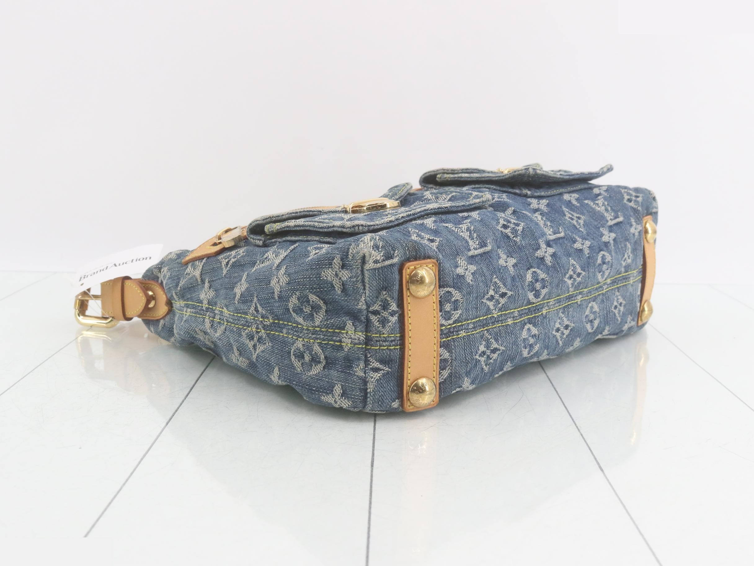 Baggy Denim Monogram Handbag — view 5