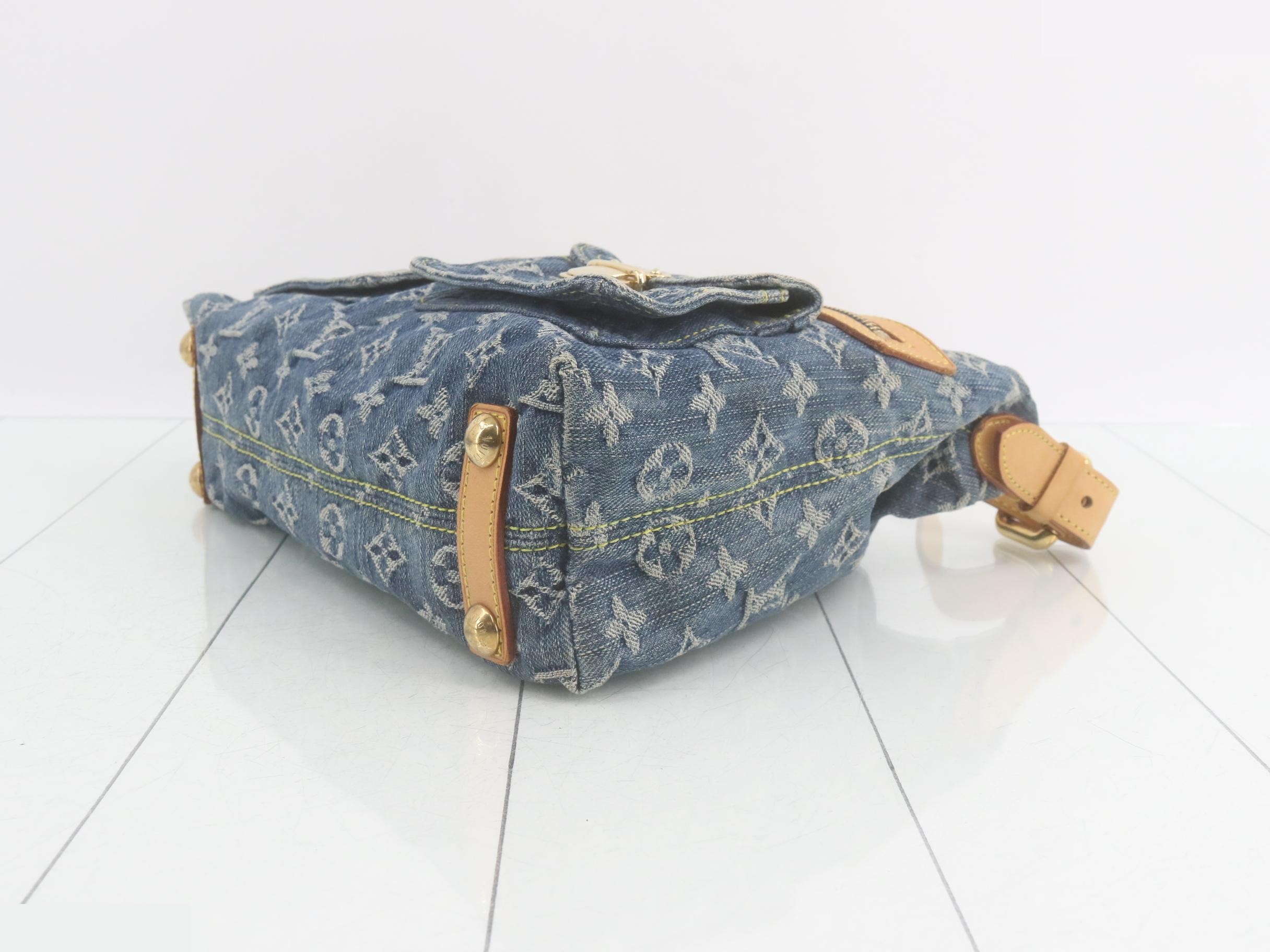 Baggy Denim Monogram Handbag — view 6
