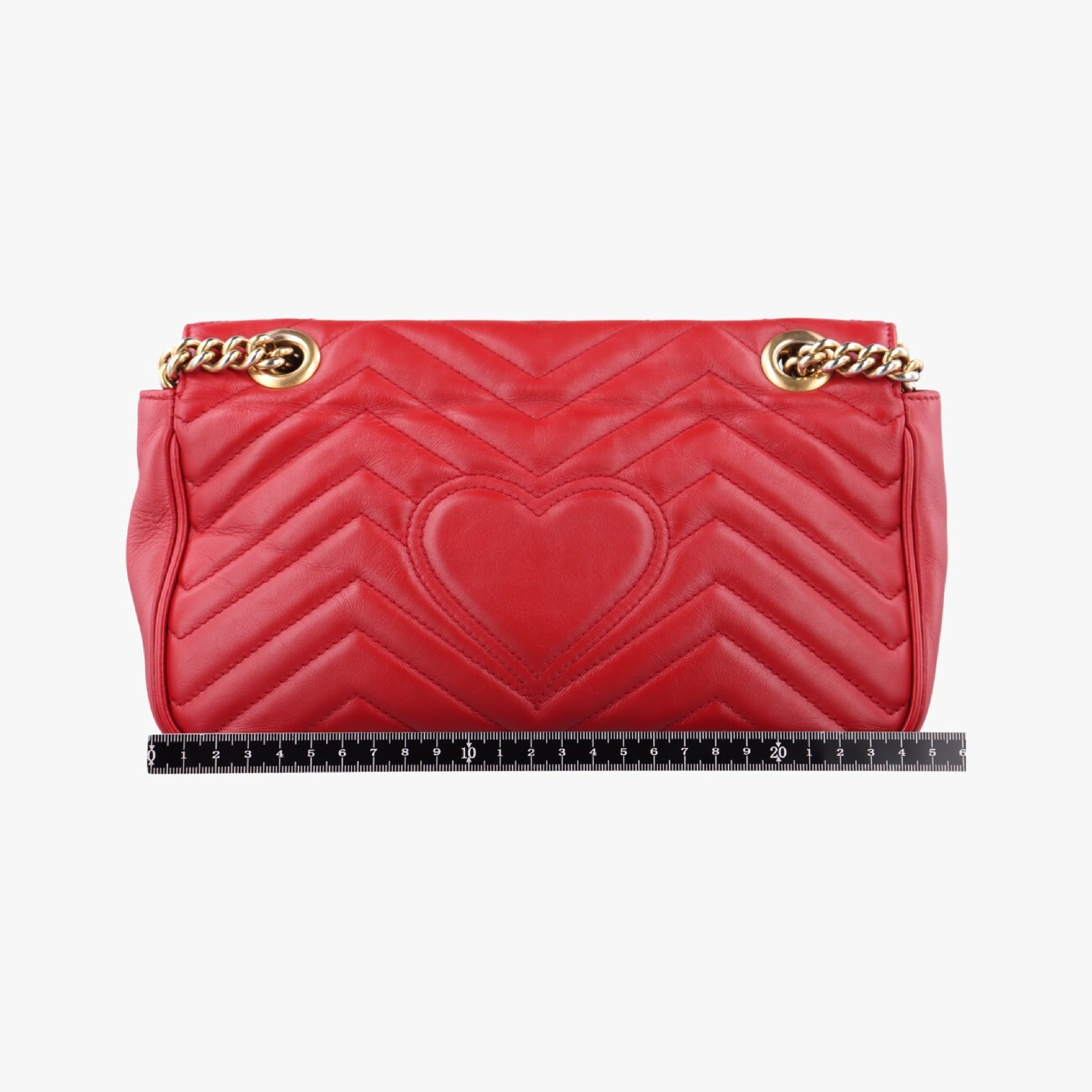 GG Marmont Red Leather Shoulder Bag 443497 E022040071 — view 2