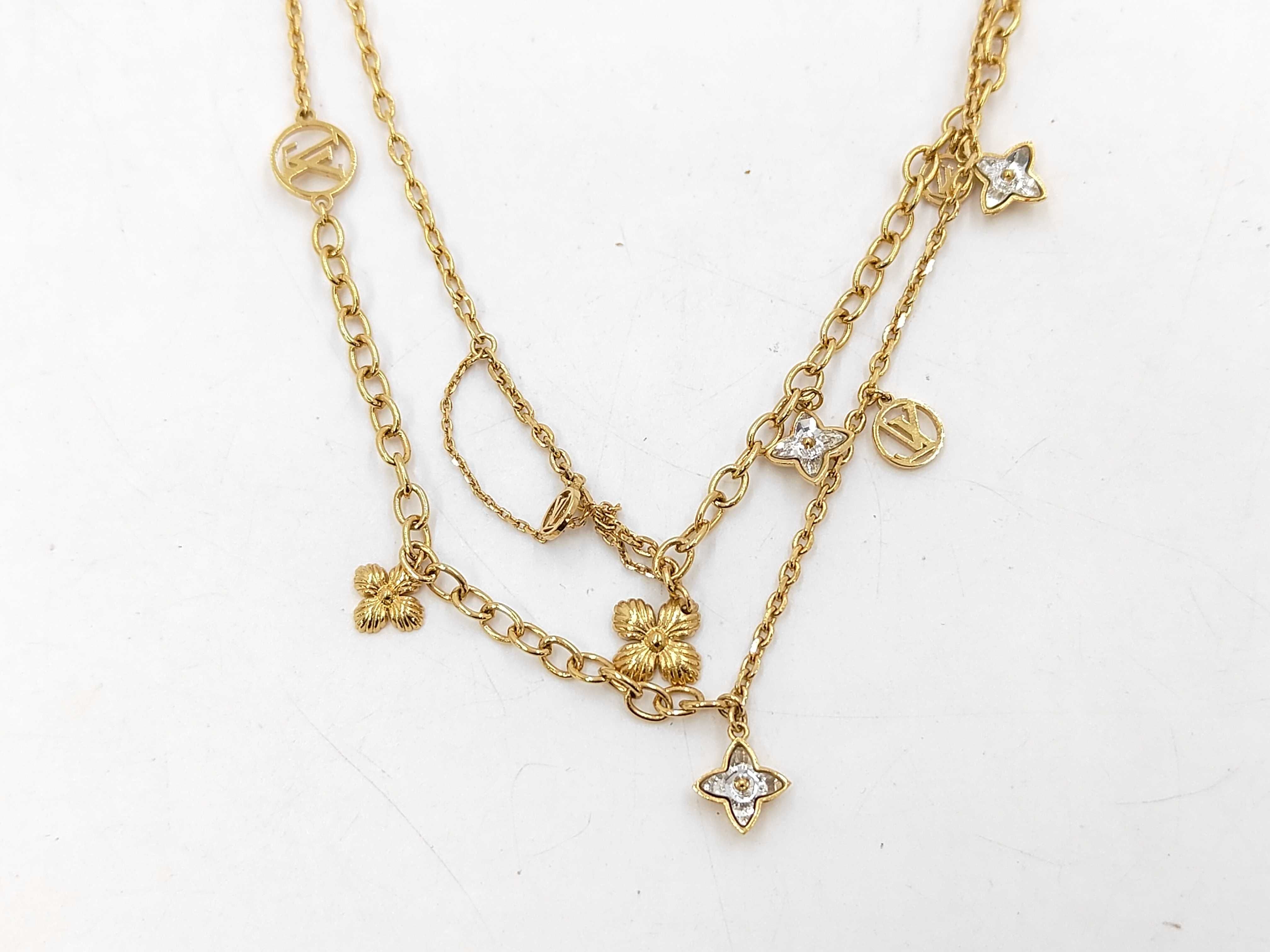 M68374 Collier Blooming Strass OB1253 GP Necklace