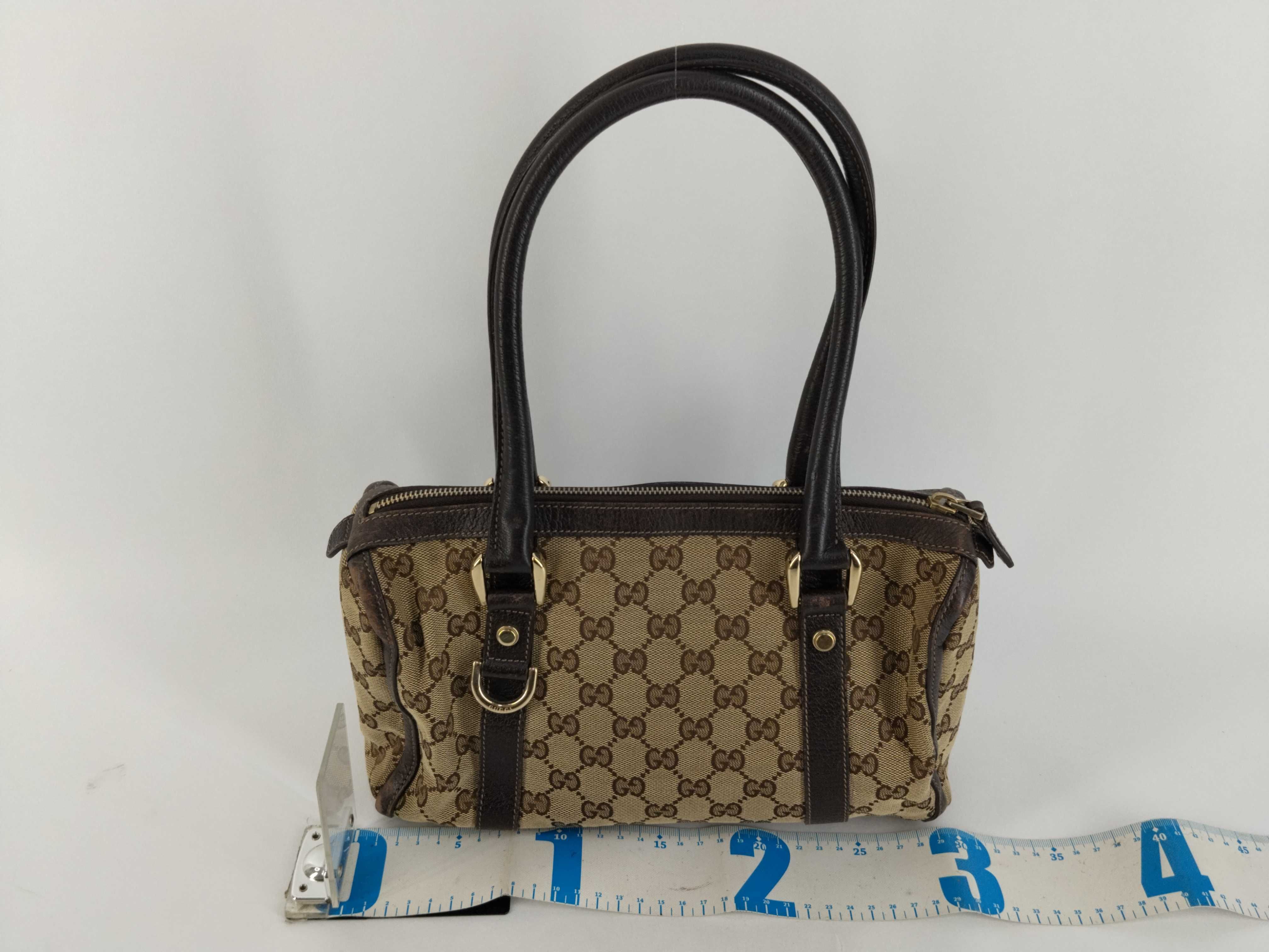 GG Canvas Abbey D-Ring 130942 Dark Brown Handbag Mini Boston Bag Handbag — view 2