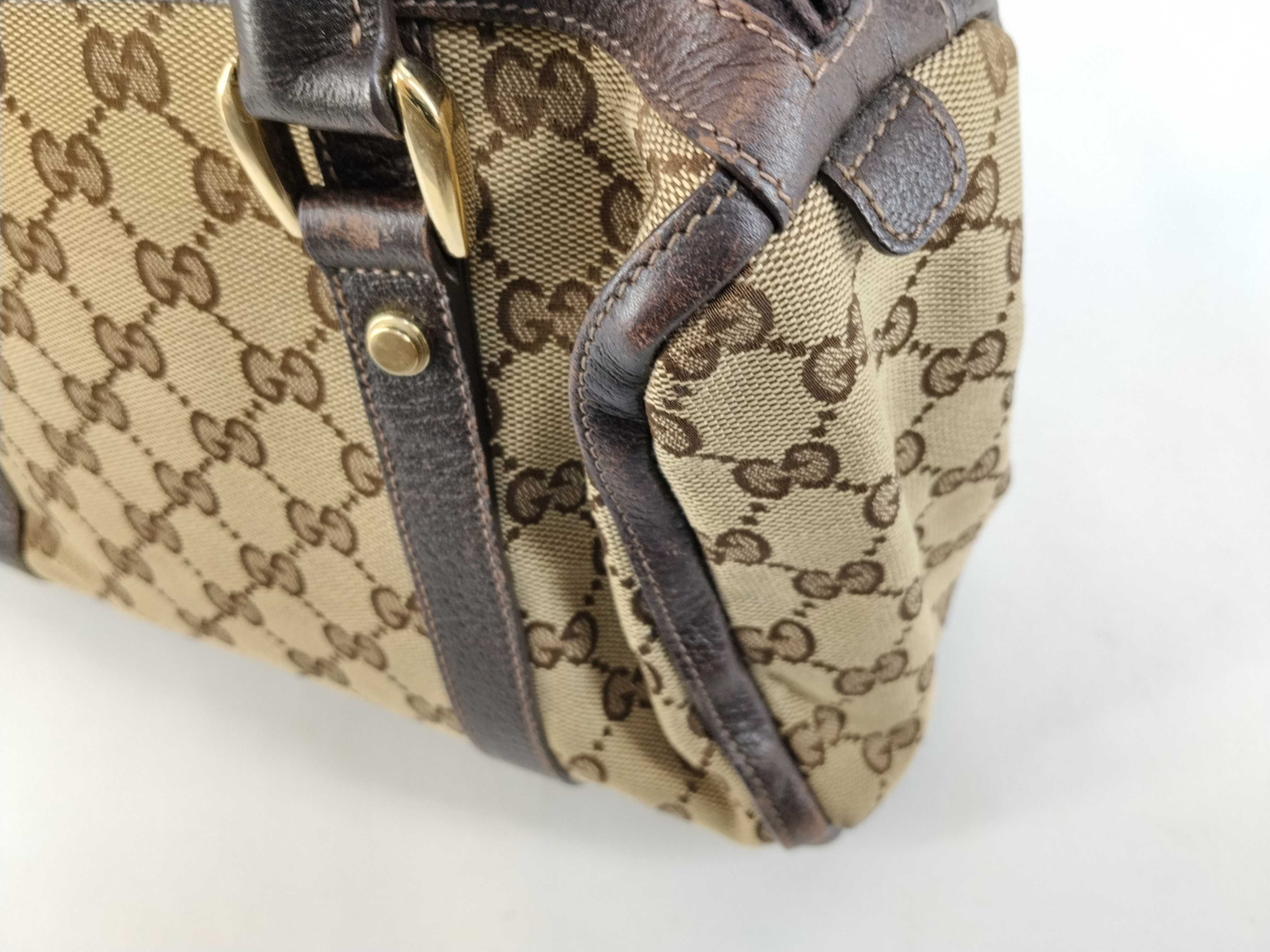 GG Canvas Abbey D-Ring 130942 Dark Brown Handbag Mini Boston Bag Handbag — view 14