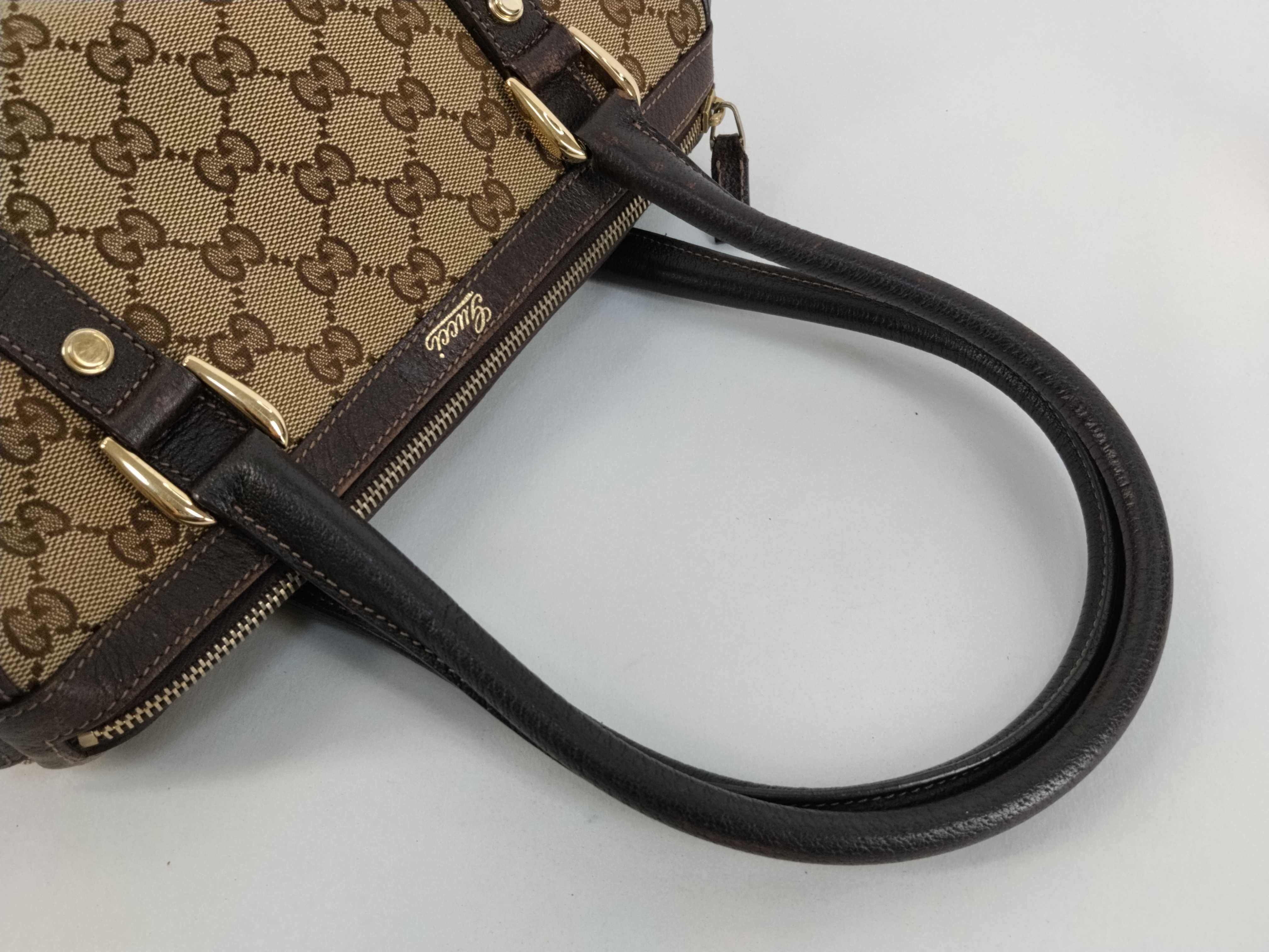 GG Canvas Abbey D-Ring 130942 Dark Brown Handbag Mini Boston Bag Handbag — view 3