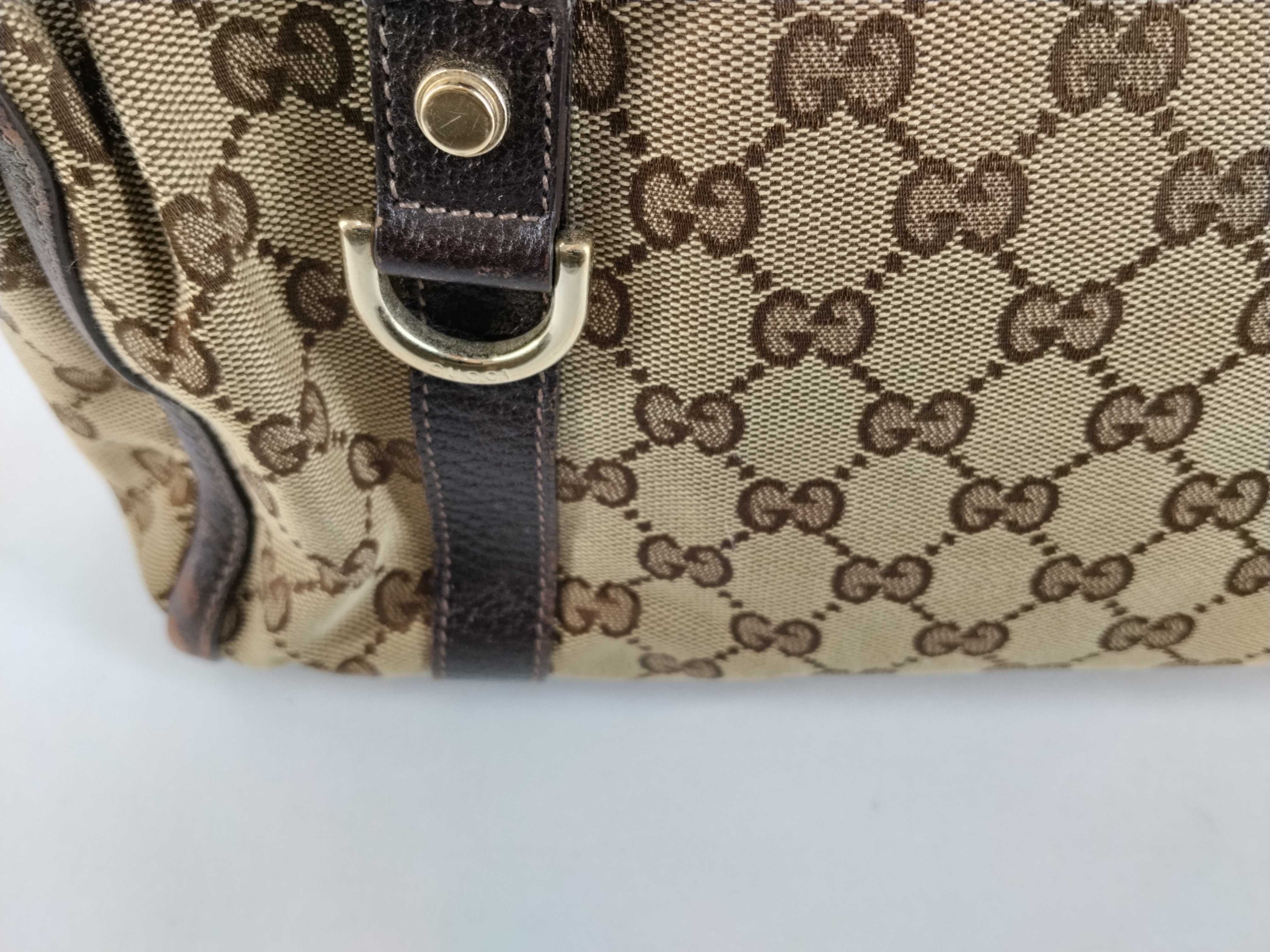 GG Canvas Abbey D-Ring 130942 Dark Brown Handbag Mini Boston Bag Handbag — view 9