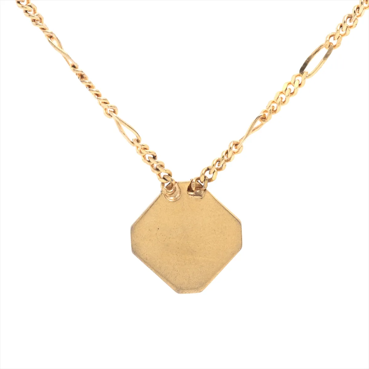 CD logo necklace, GP gold. Shows signs of wear, including — view 2