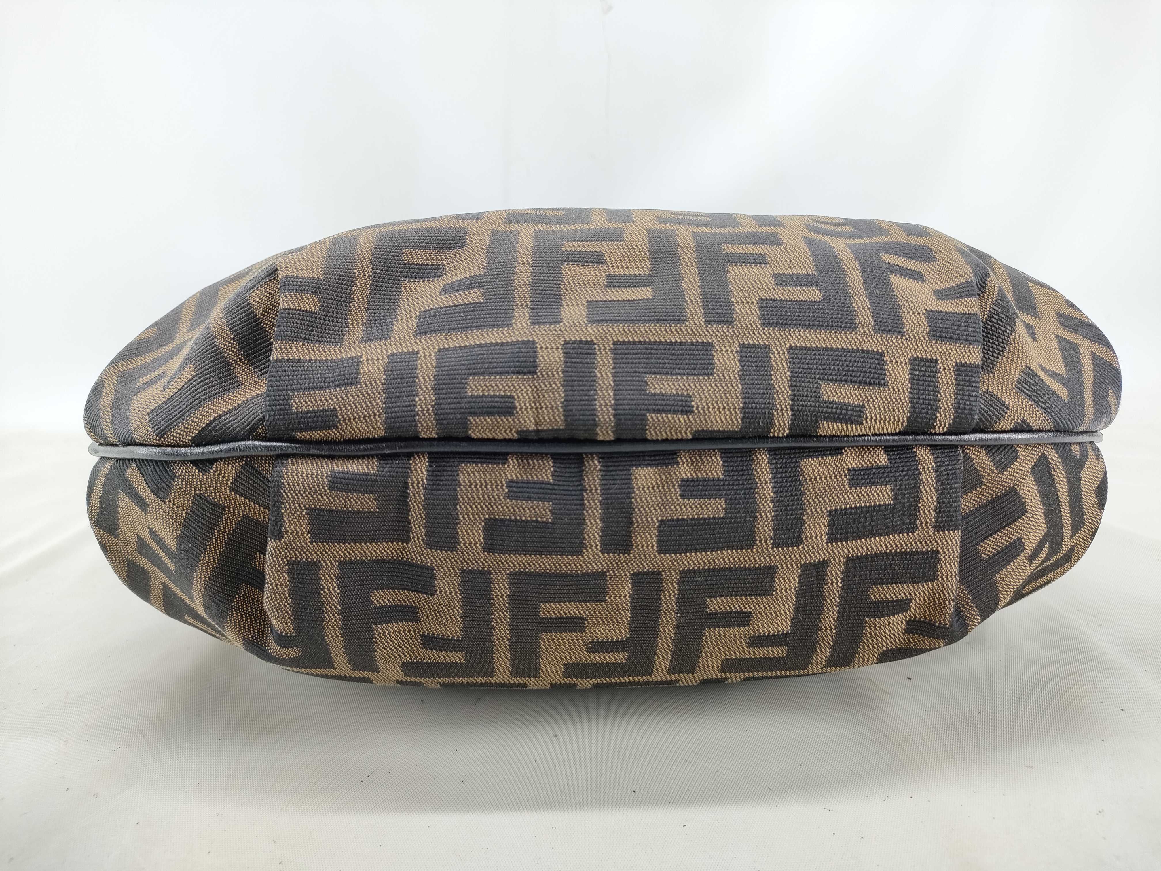 Zucca pattern shoulder bag, nylon canvas, 3560-8BR340-JWU-039, brown. — view 3