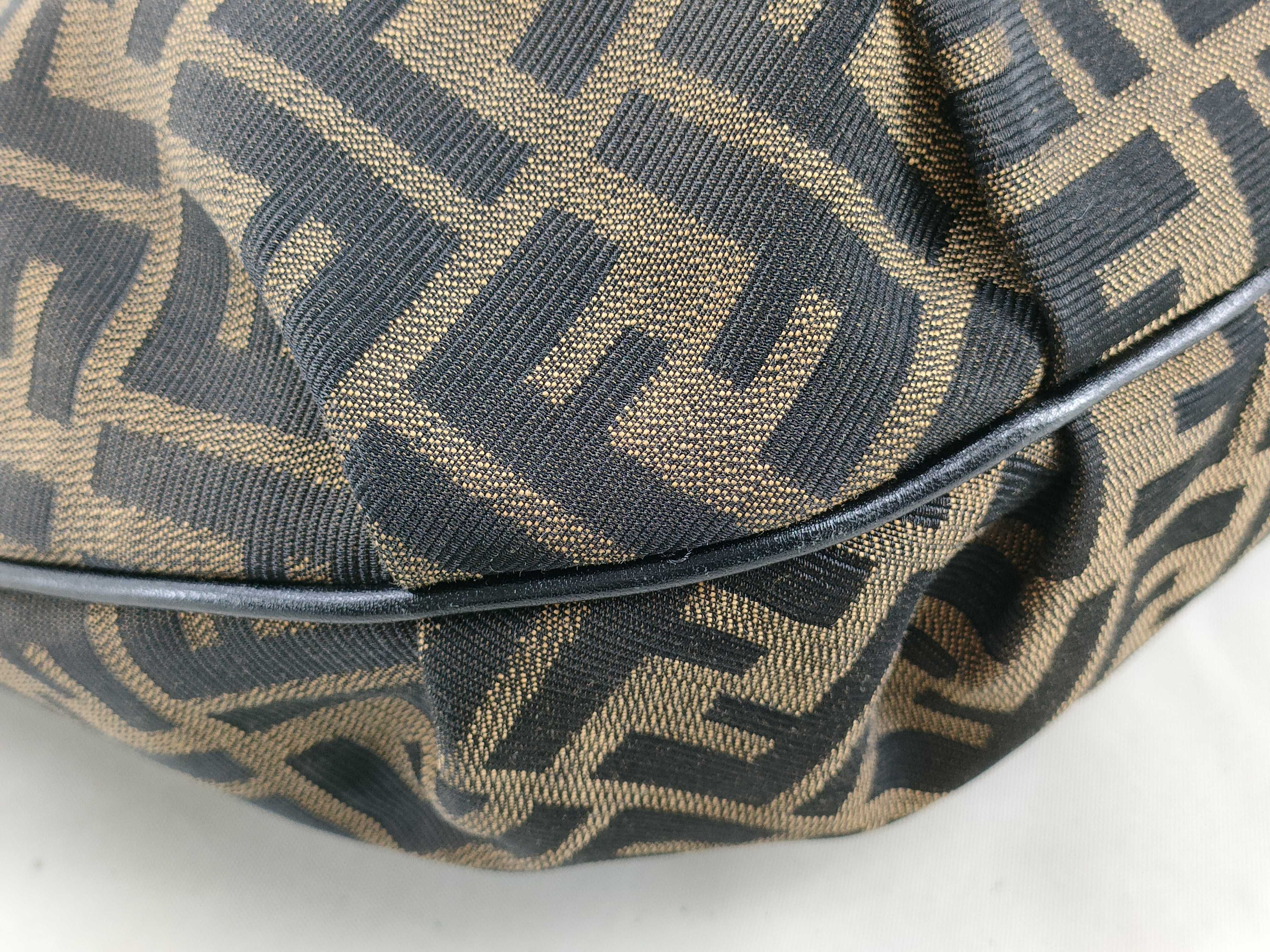 Zucca pattern shoulder bag, nylon canvas, 3560-8BR340-JWU-039, brown. — view 4