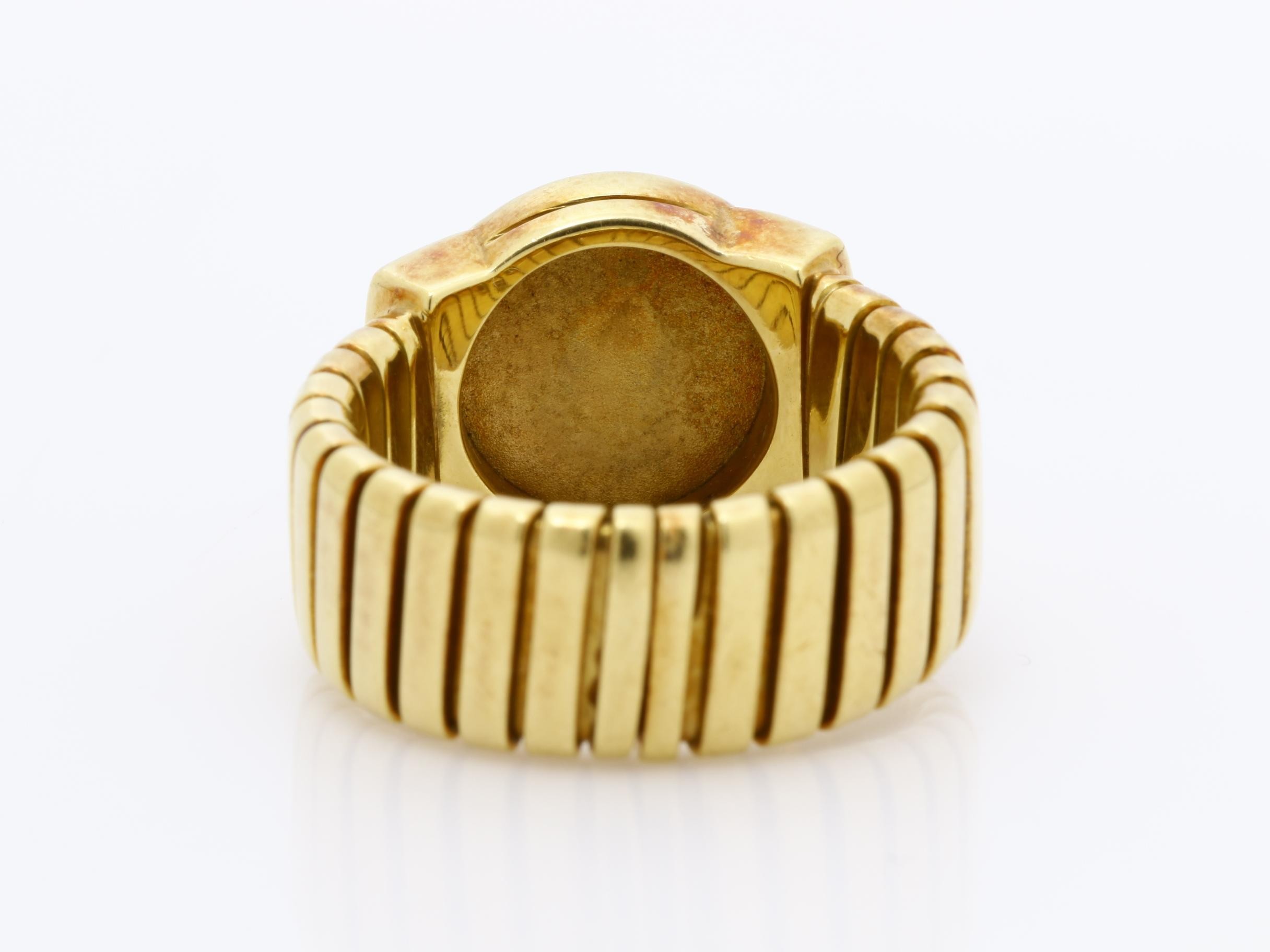 750YG Onyx Bulgari Tubogas Ring 17.5g #13 — view 4