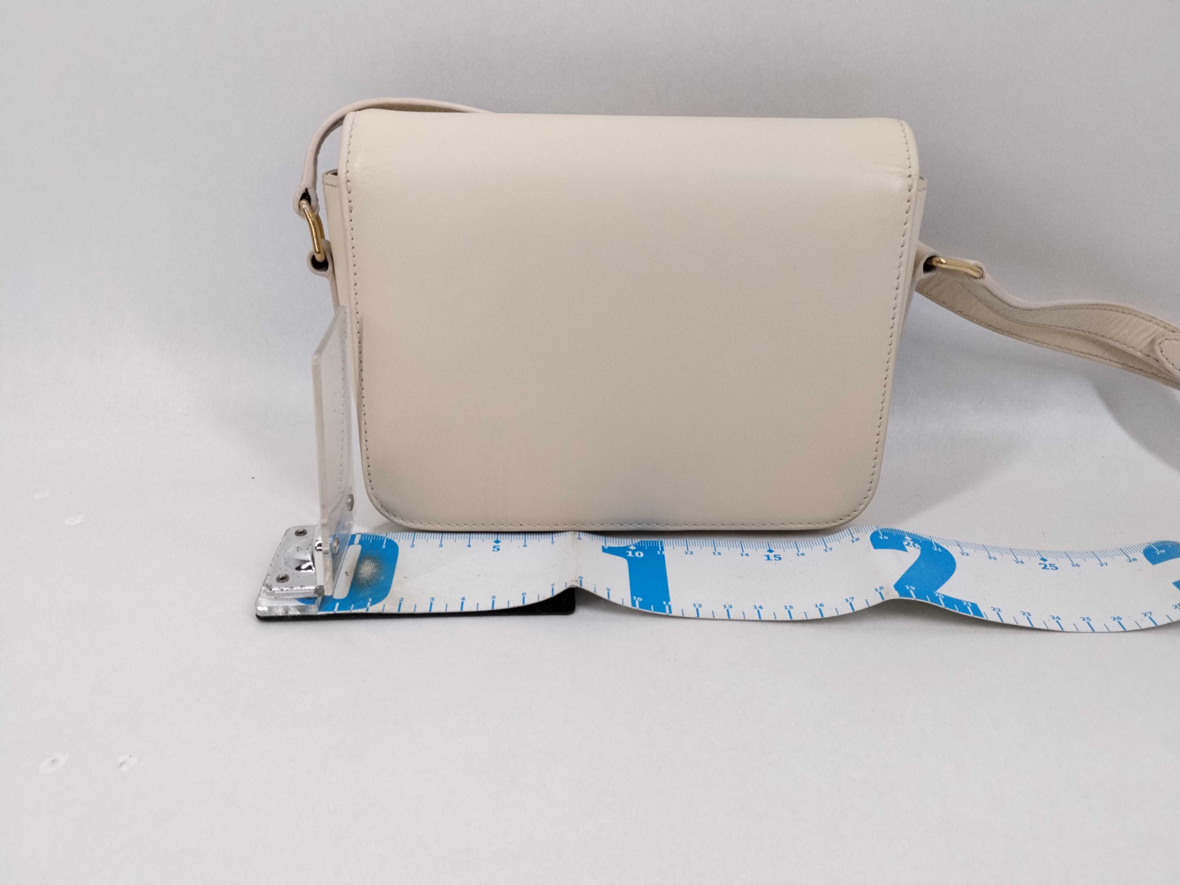 Teen Triomphe Shoulder Bag, Leather, Ivory Shoulder Bag — view 2