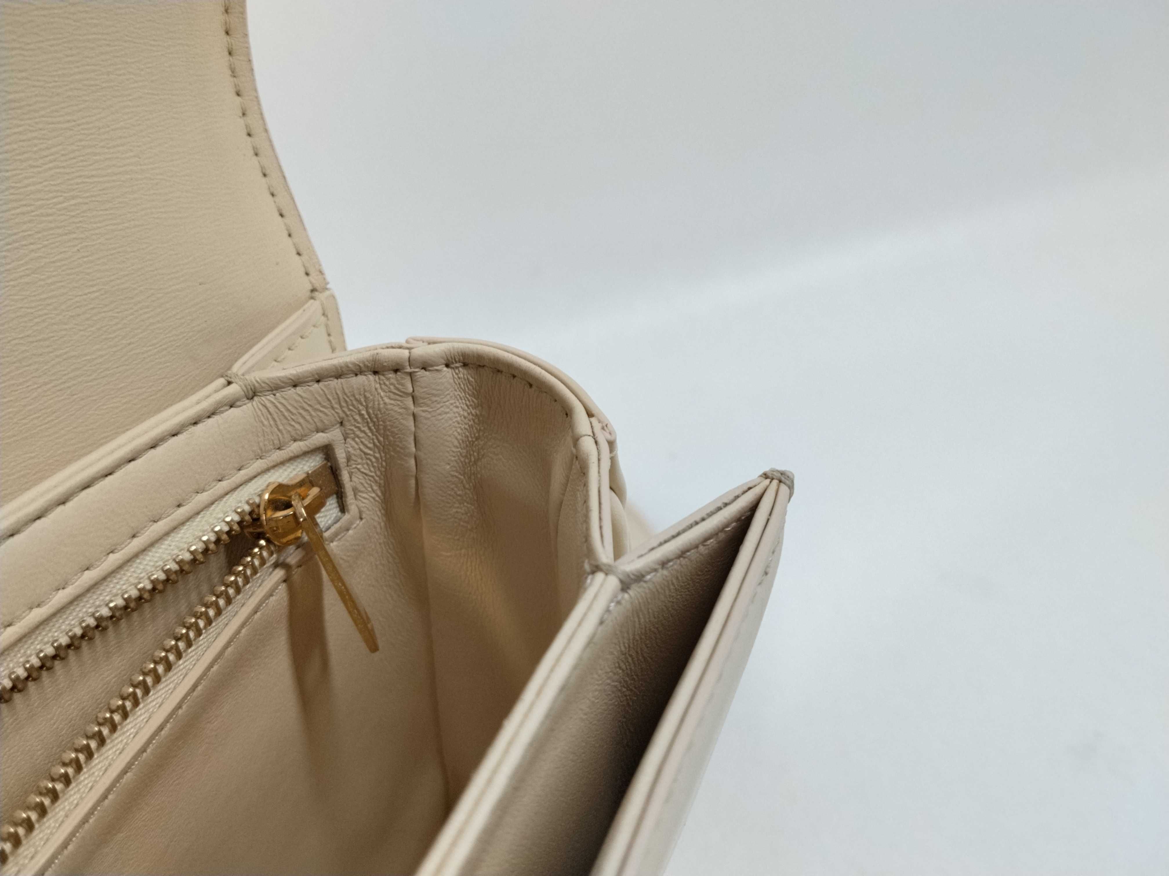 Teen Triomphe Shoulder Bag, Leather, Ivory Shoulder Bag — view 11