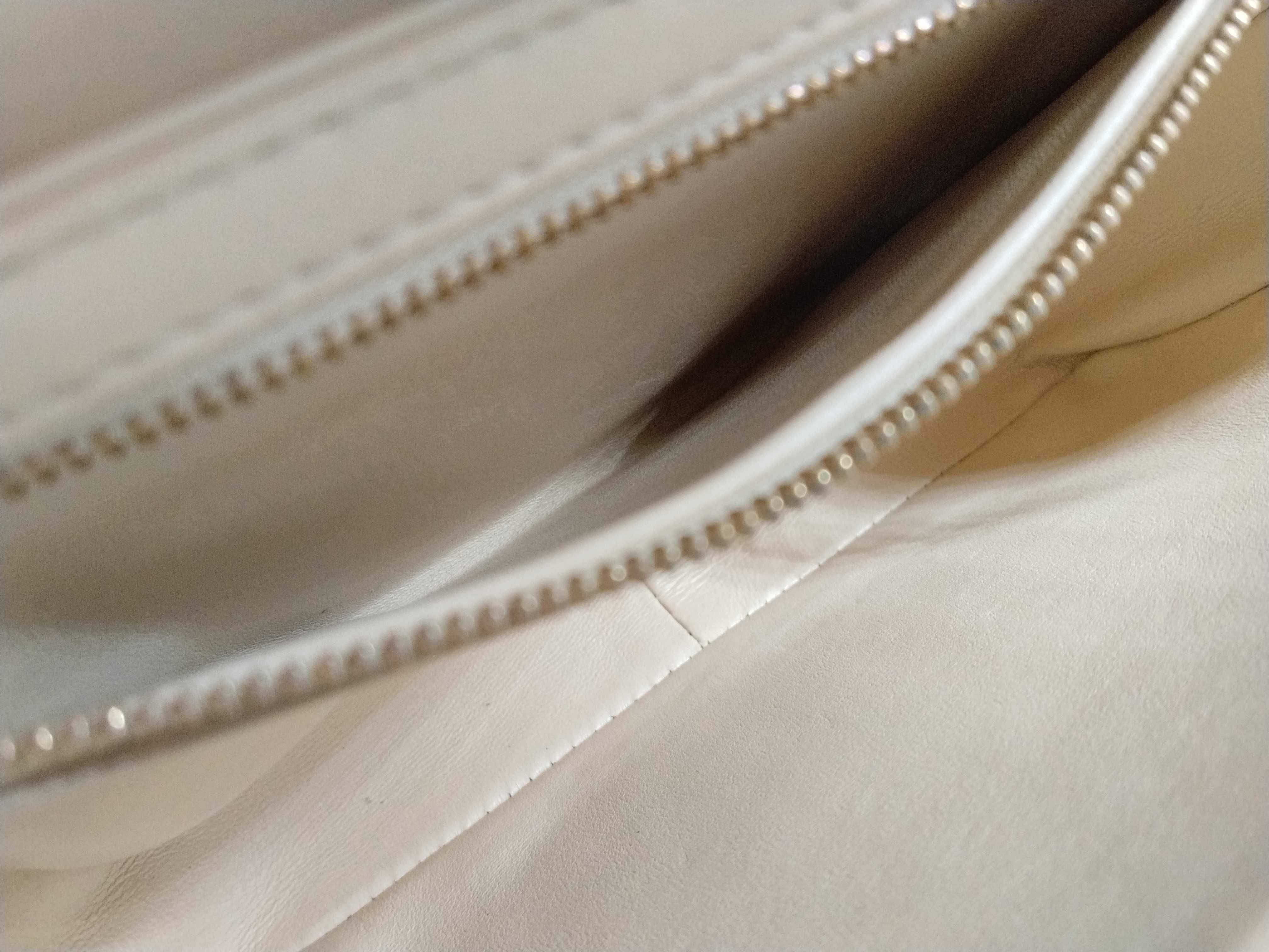 Teen Triomphe Shoulder Bag, Leather, Ivory Shoulder Bag — view 13