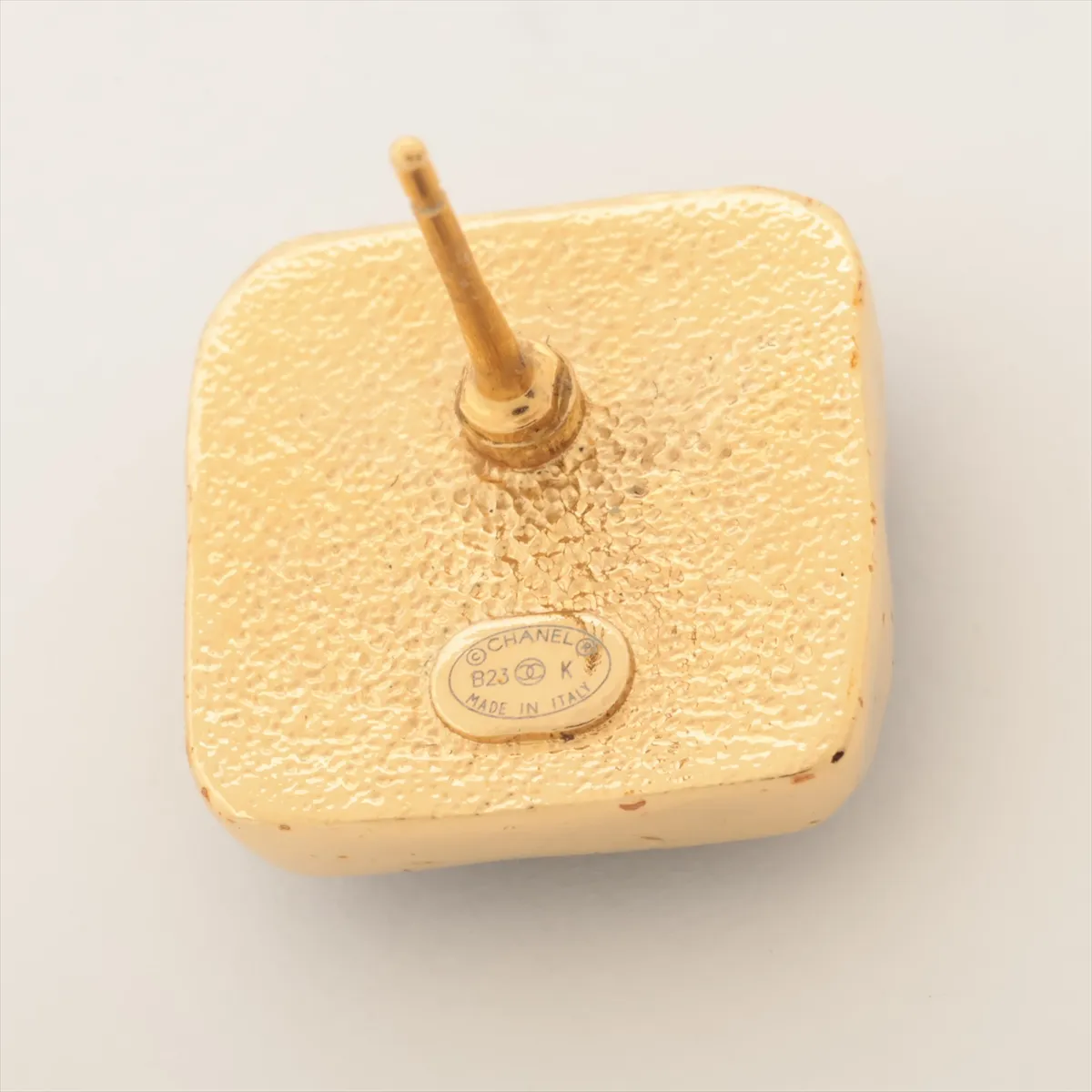 Coco Mark B23K Earrings (Pair) GP Gold x Black - — view 5