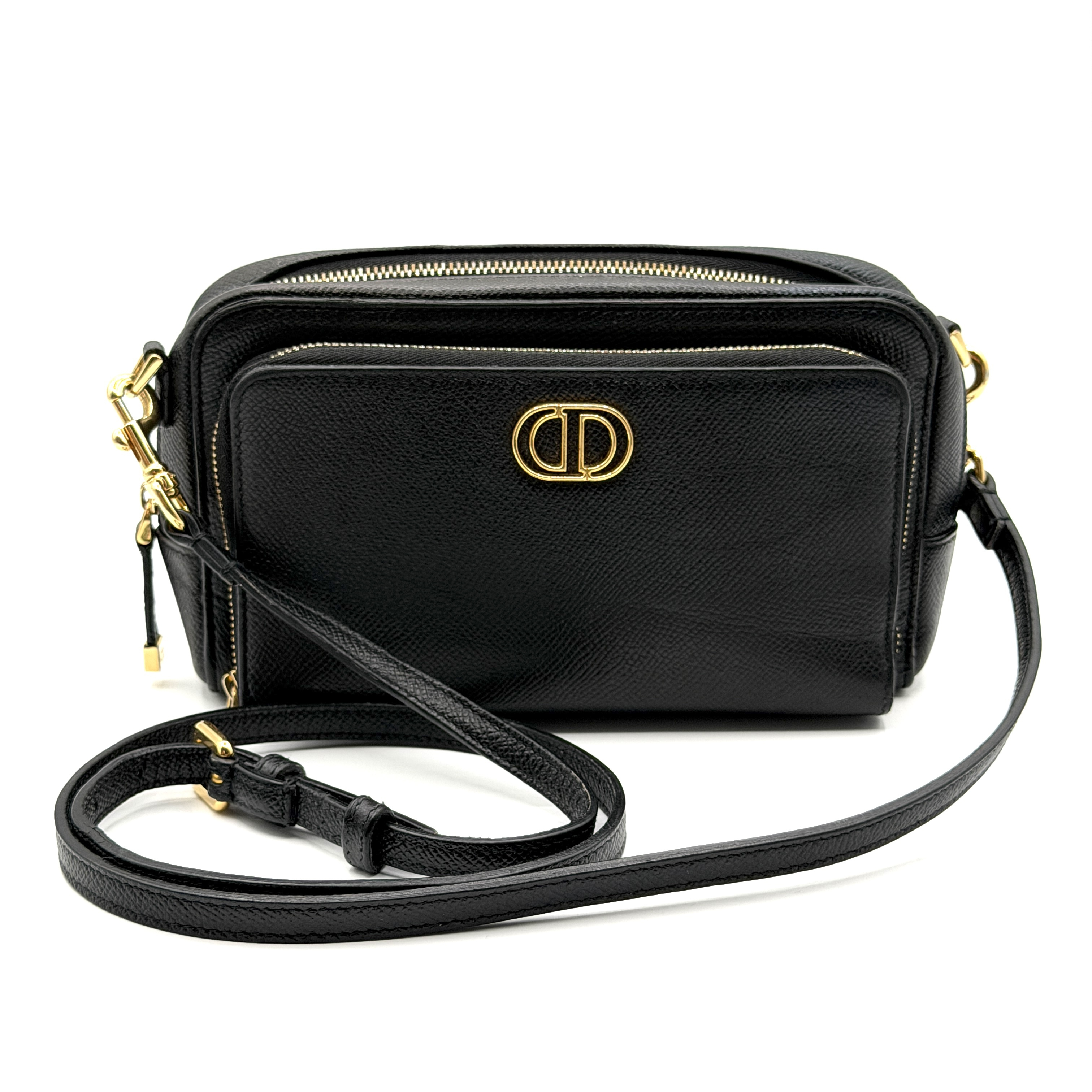 Caro Saffiano Gold Shoulder Bag — view 2