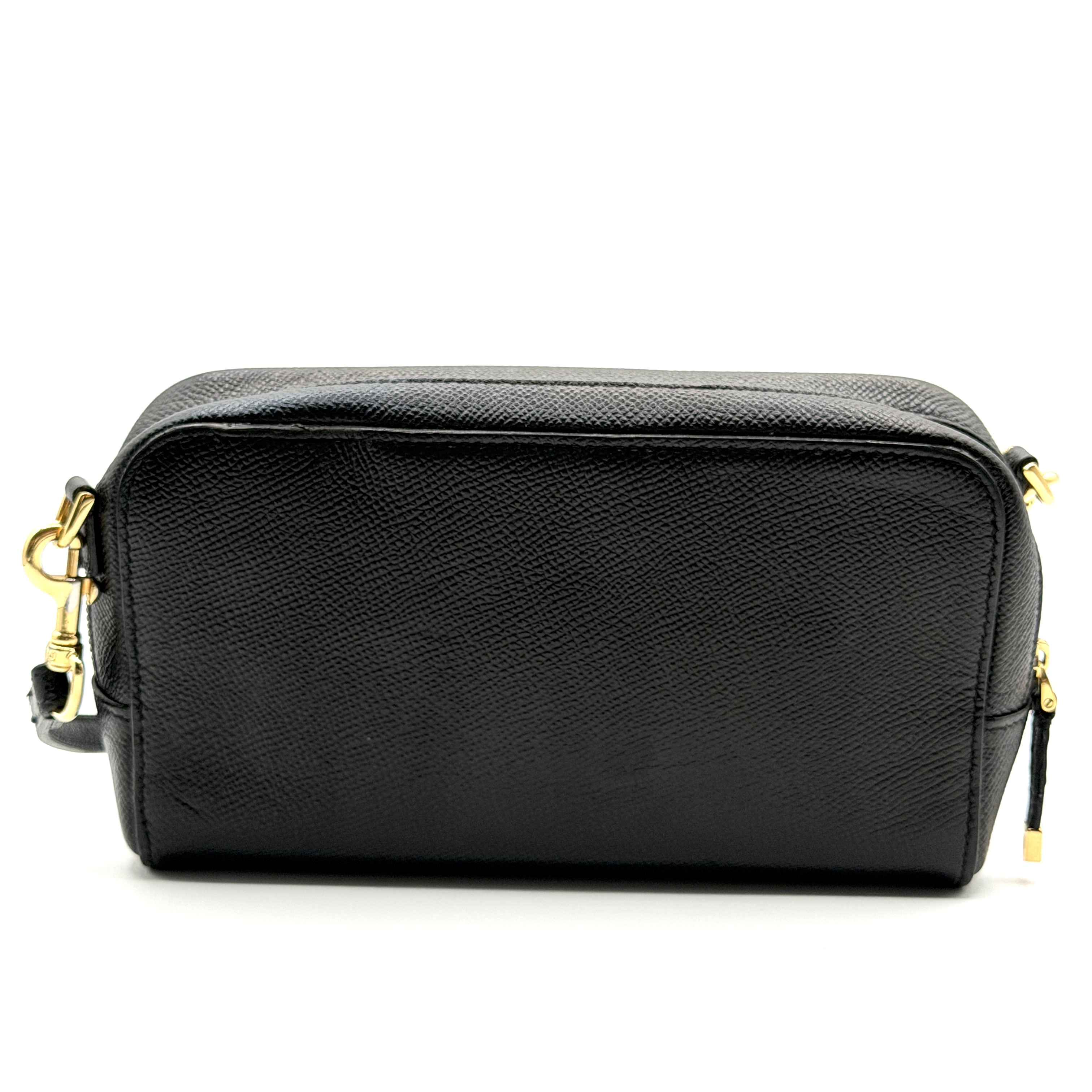 Caro Saffiano Gold Shoulder Bag — view 3