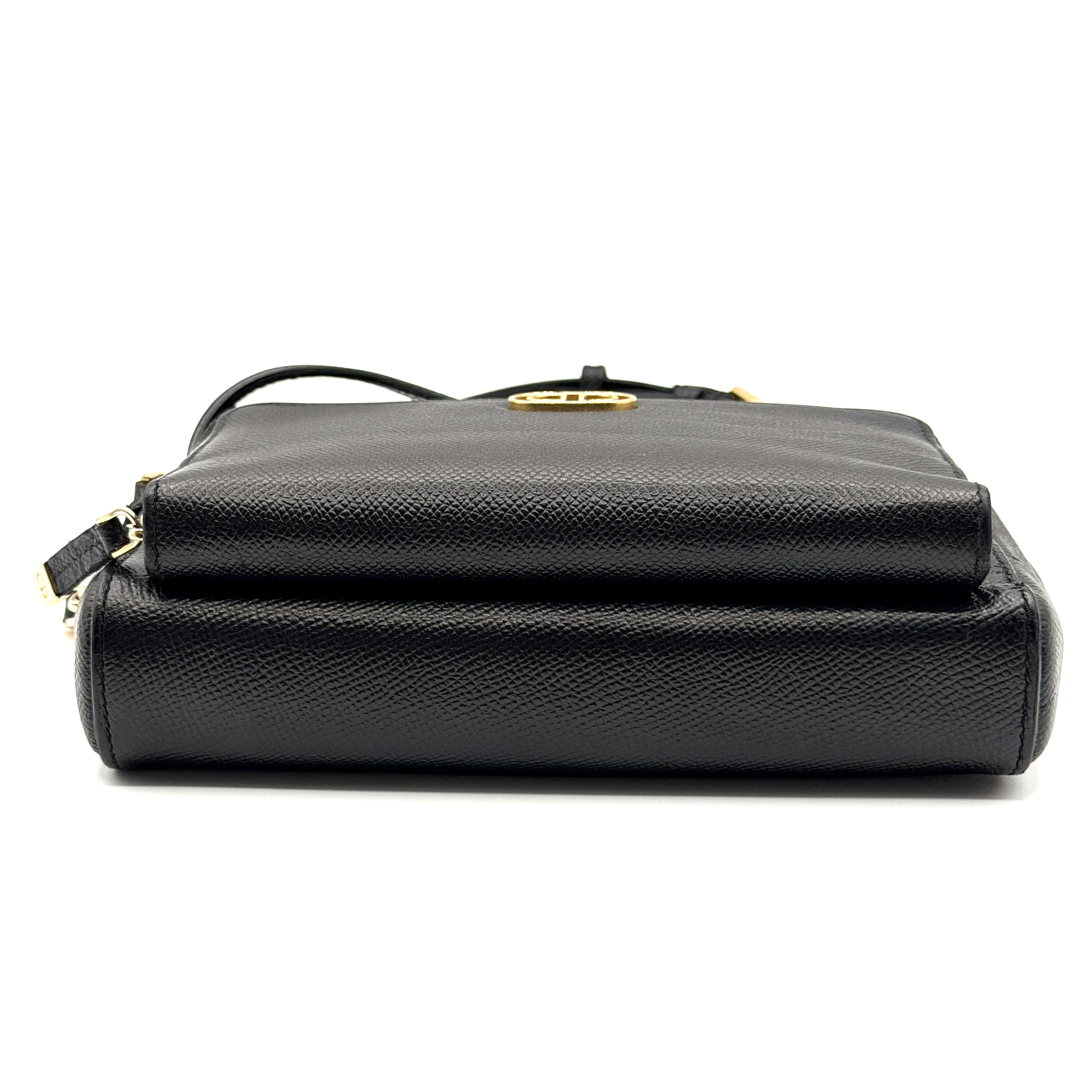 Caro Saffiano Gold Shoulder Bag — view 7