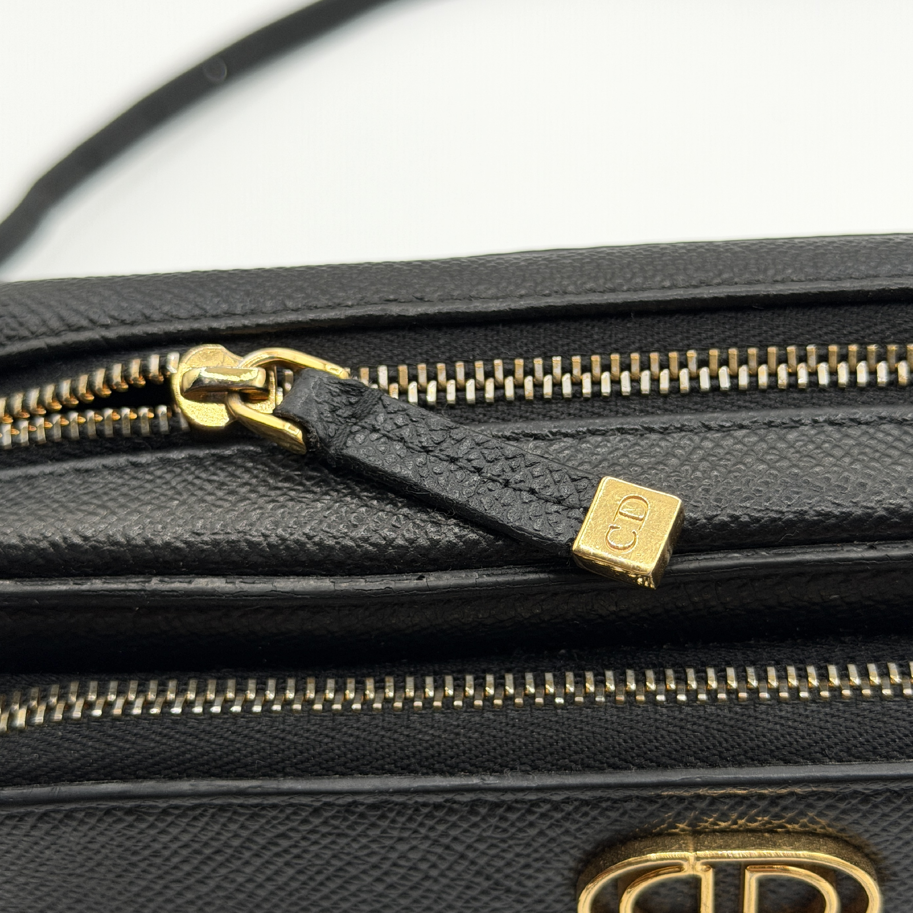 Caro Saffiano Gold Shoulder Bag — view 10