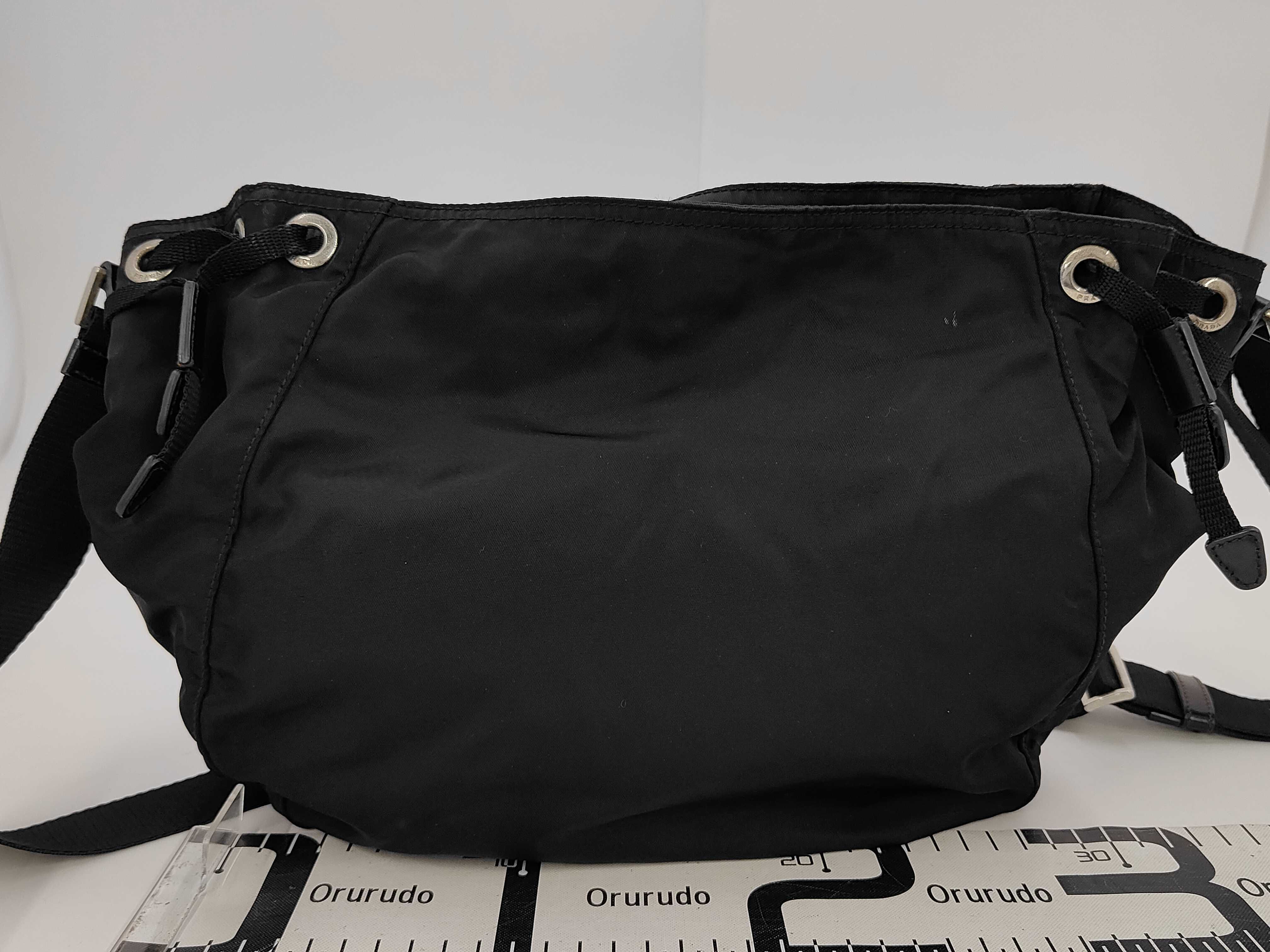 Nylon Shoulder Bag, Black — view 2