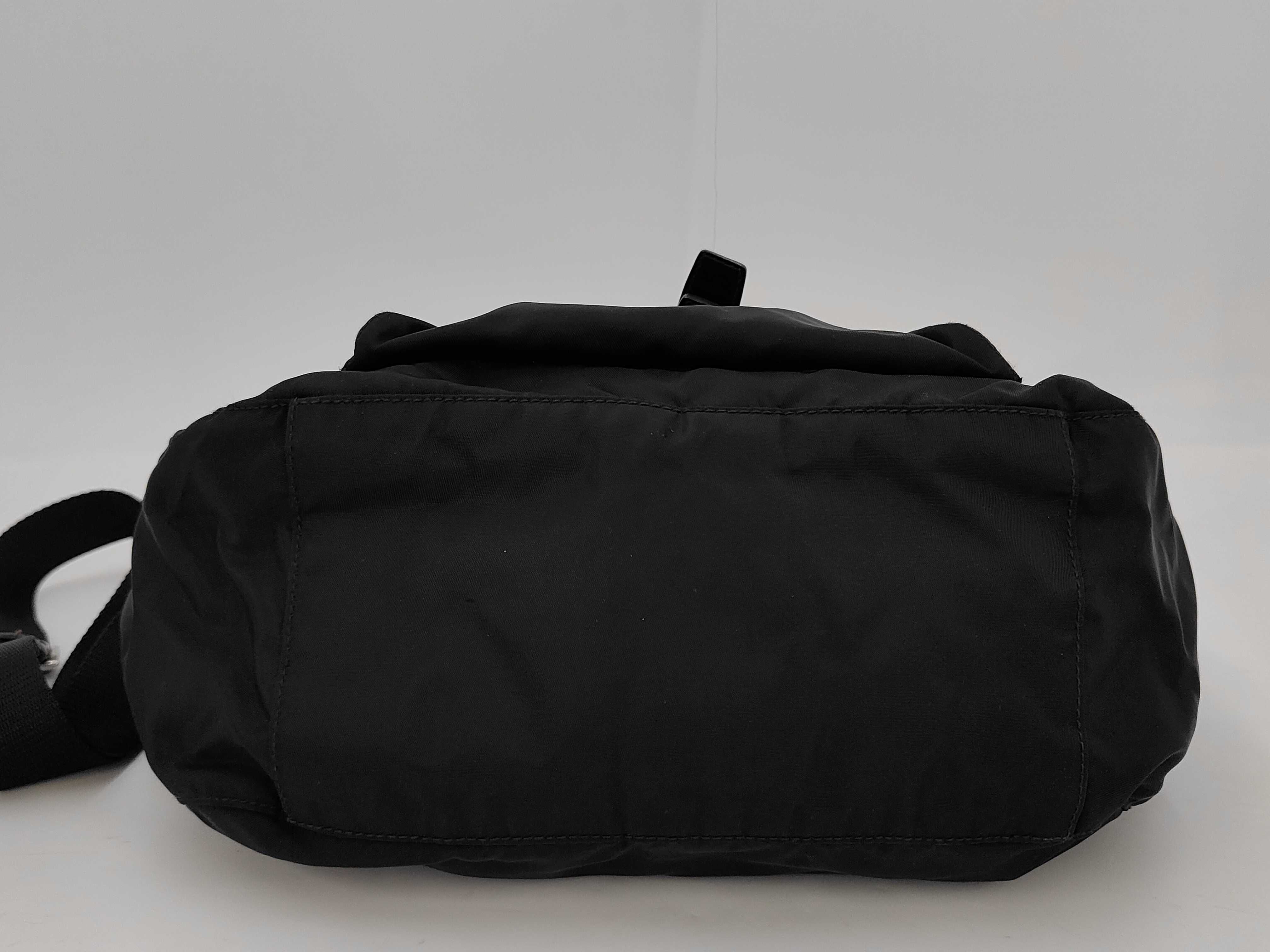 Nylon Shoulder Bag, Black — view 4