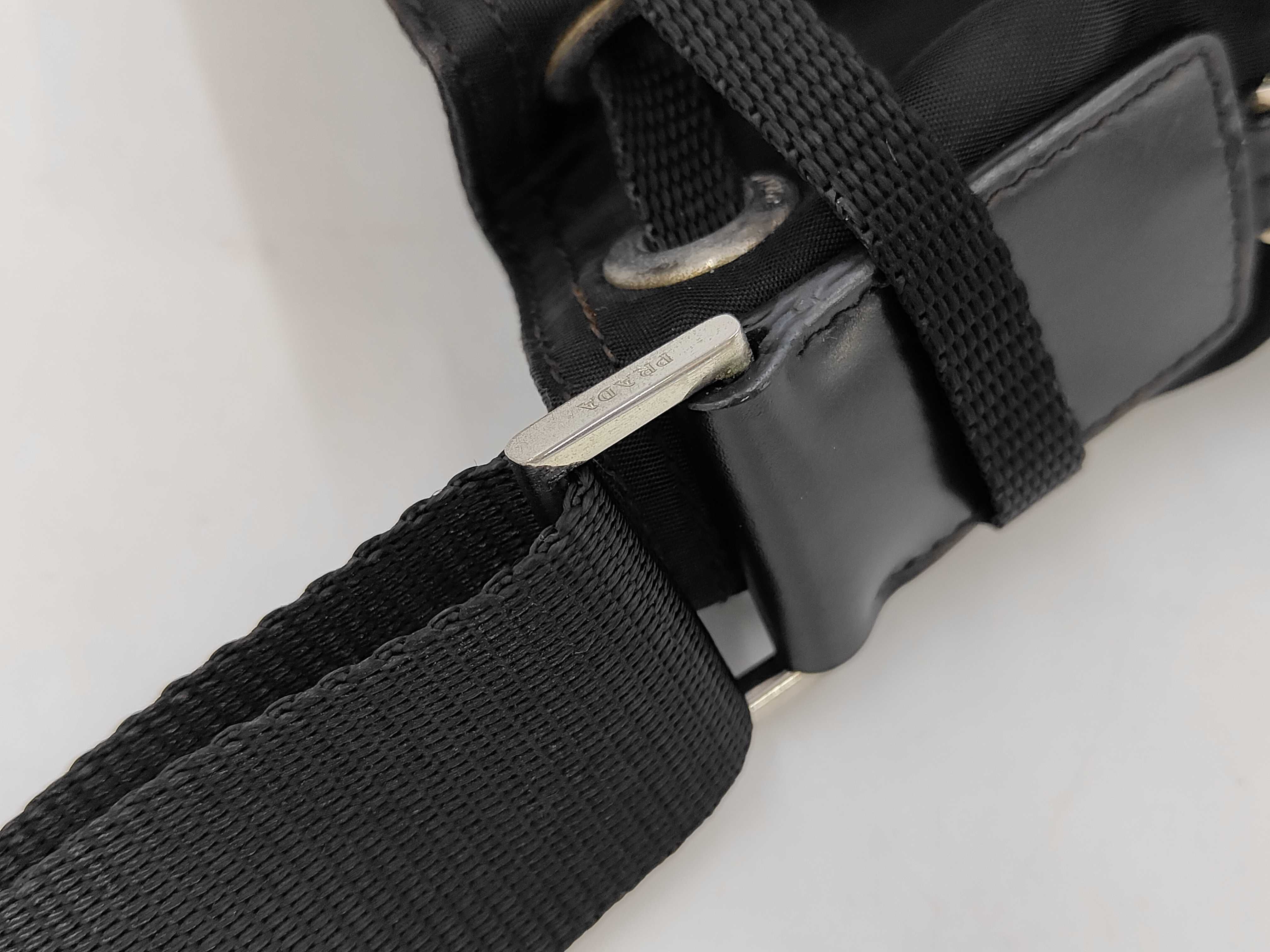 Nylon Shoulder Bag, Black — view 7