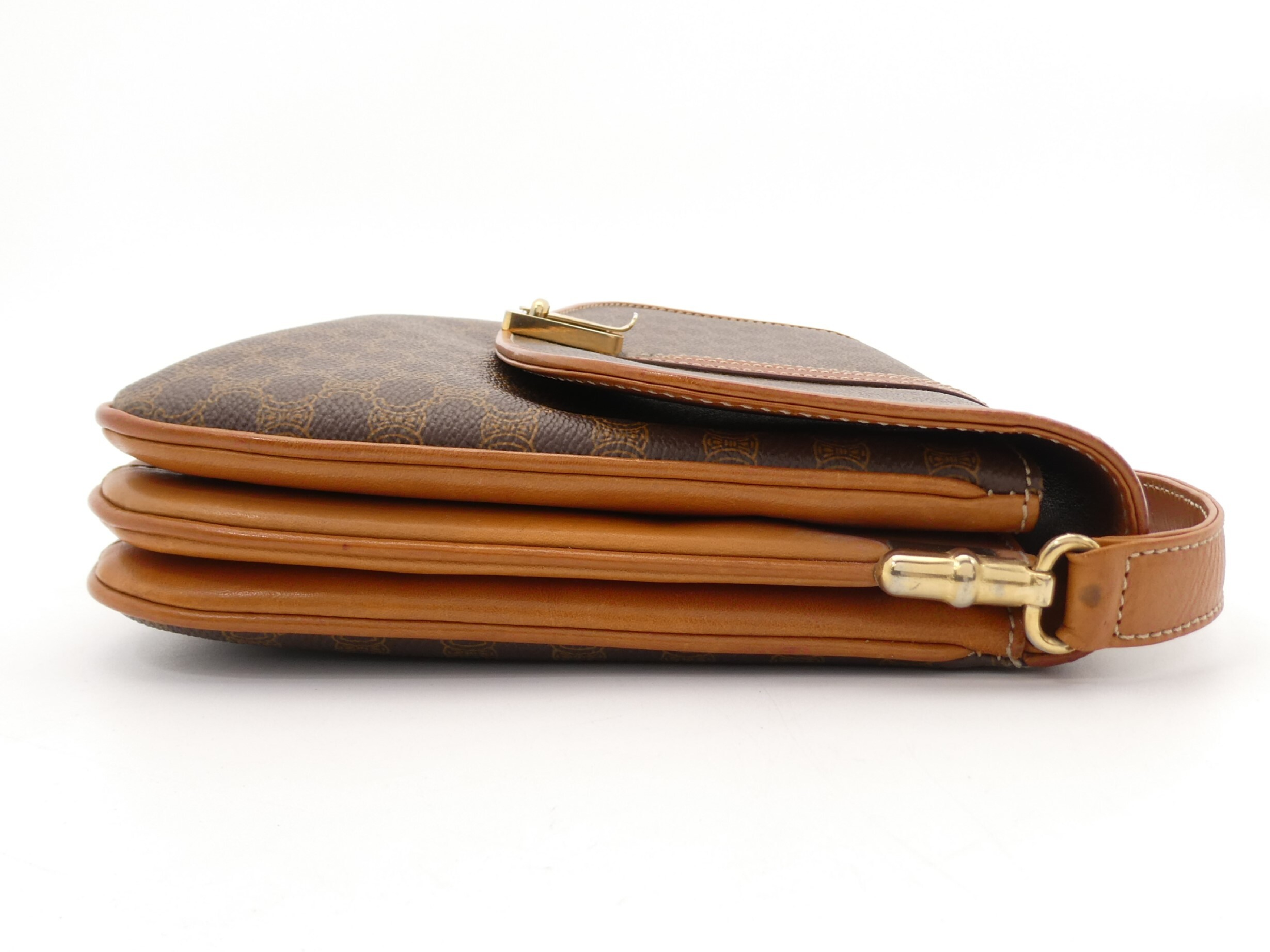 Macadam Pattern Triomphe PVC Leather Shoulder Bag — view 4
