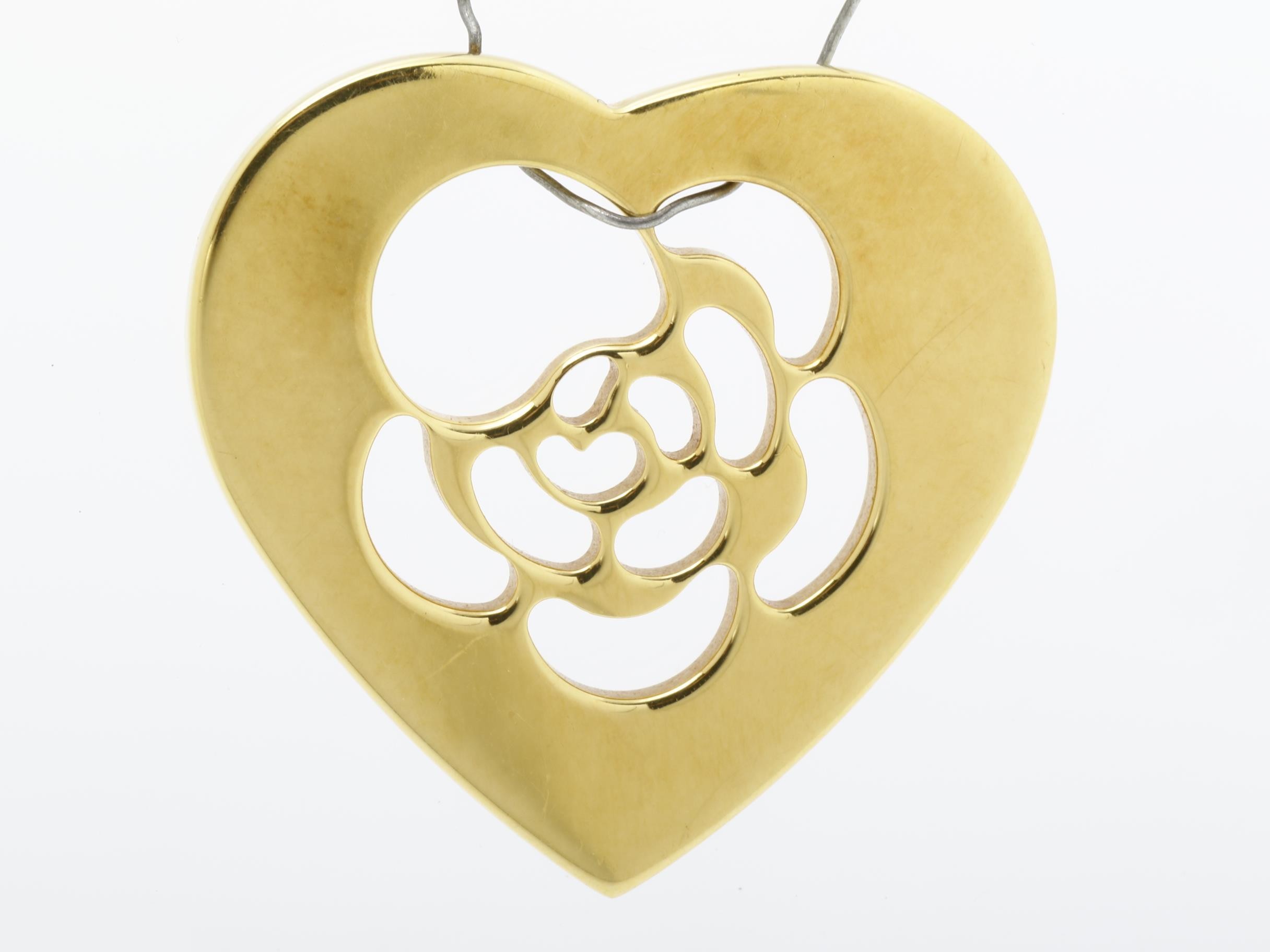 750YG Camellia (precious metal) charm pendant, 5.9g — view 2