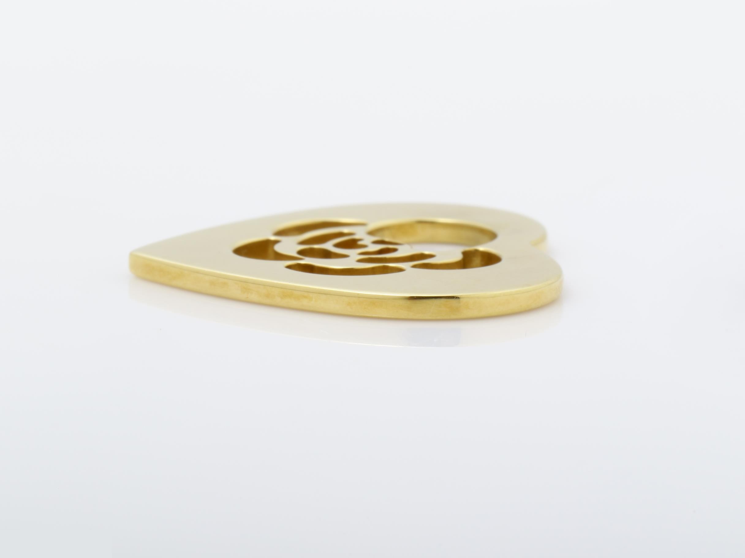 750YG Camellia (precious metal) charm pendant, 5.9g — view 5