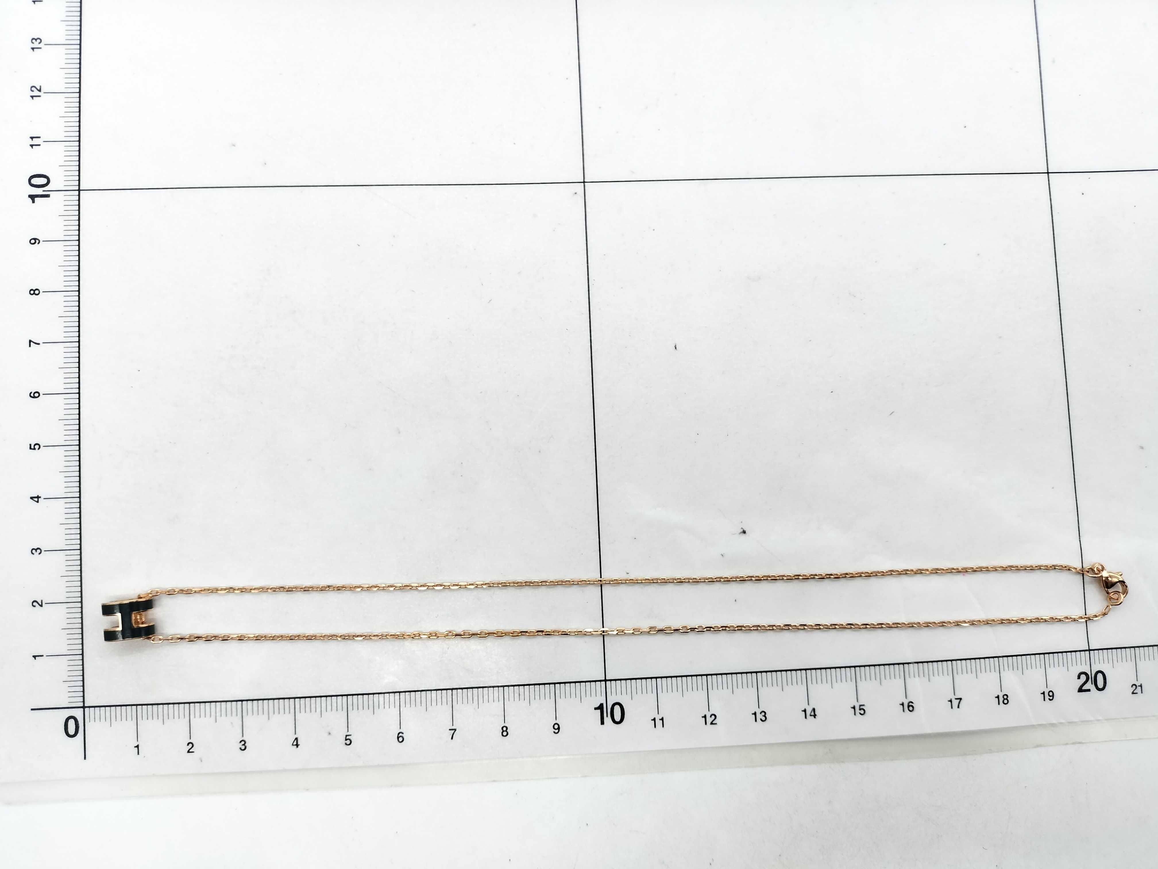 Pop H Necklace Pendant Gold x Black Necklace — view 6